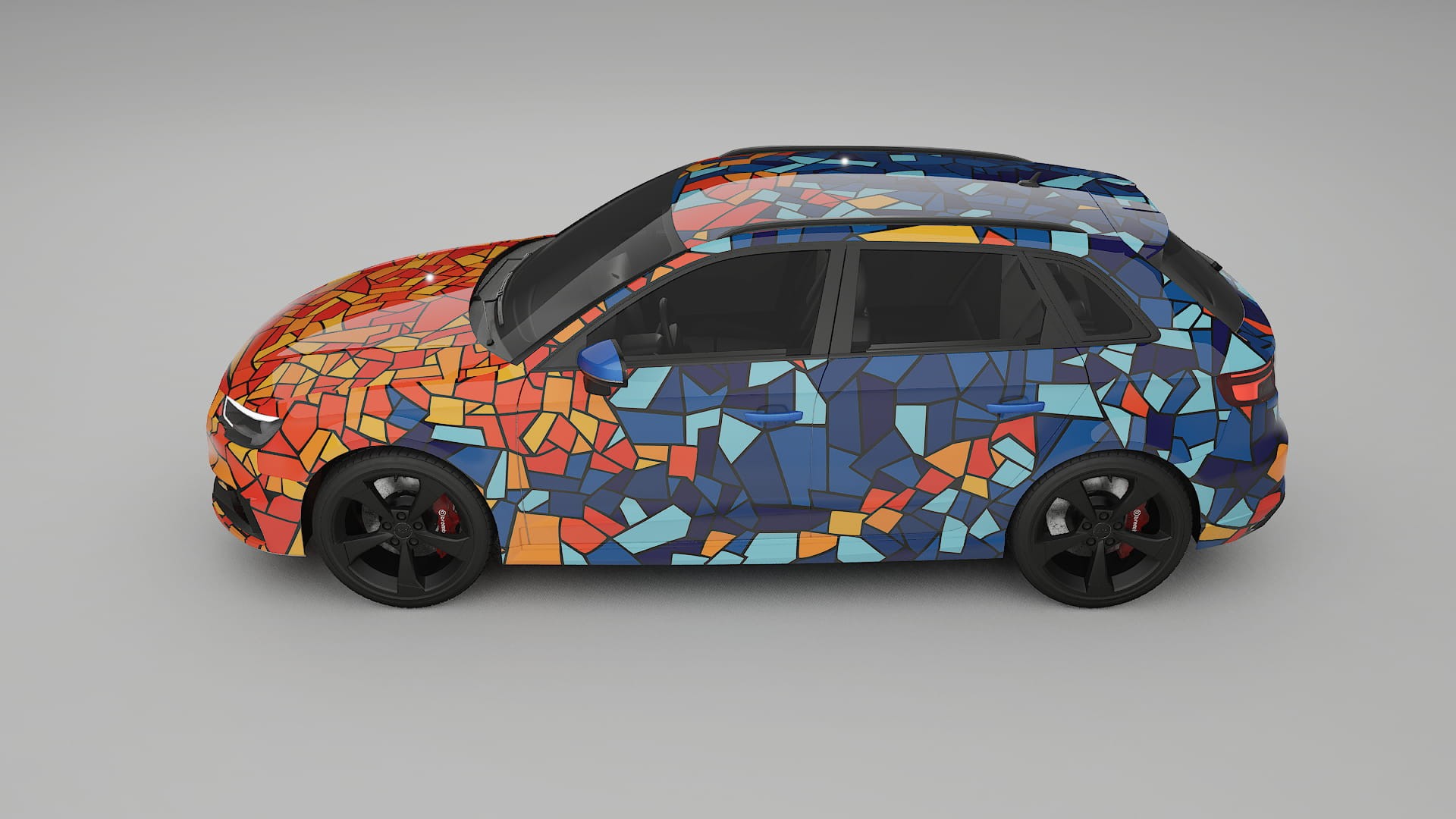 Audi RS3 Sportback 8V facelift BARCELONA – Designový Wrap PPF Fólie na auto - tisknutelný polyuretan