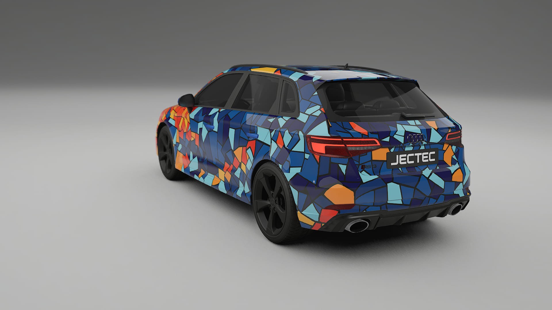 Audi RS3 Sportback 8V facelift BARCELONA – Designový Wrap PPF Fólie na auto - tisknutelný polyuretan