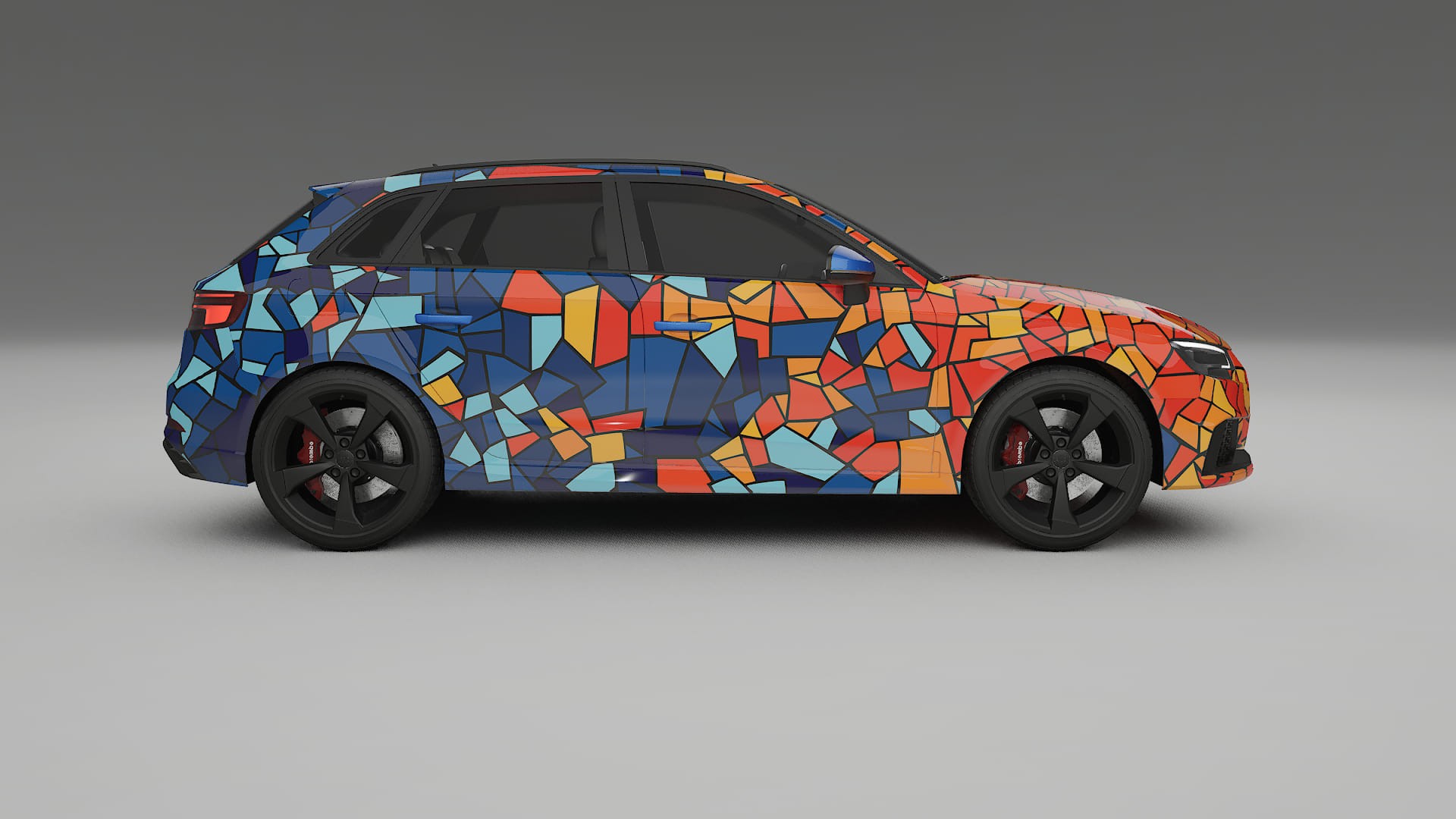 Audi RS3 Sportback 8V facelift BARCELONA – Designový Wrap PPF Fólie na auto - tisknutelný polyuretan