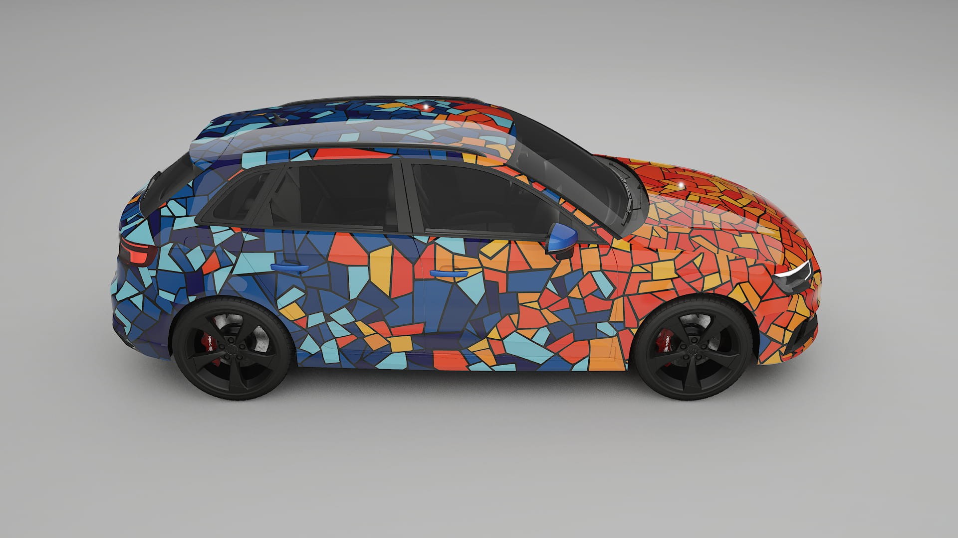 Audi RS3 Sportback 8V facelift BARCELONA – Designový Wrap PPF Fólie na auto - tisknutelný polyuretan