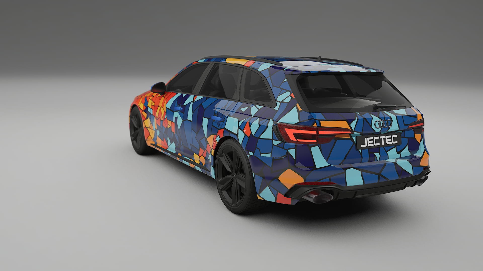 Audi RS4 Avant B9 prefacelift BARCELONA – Designový Wrap PPF Fólie na auto - tisknutelný polyuretan