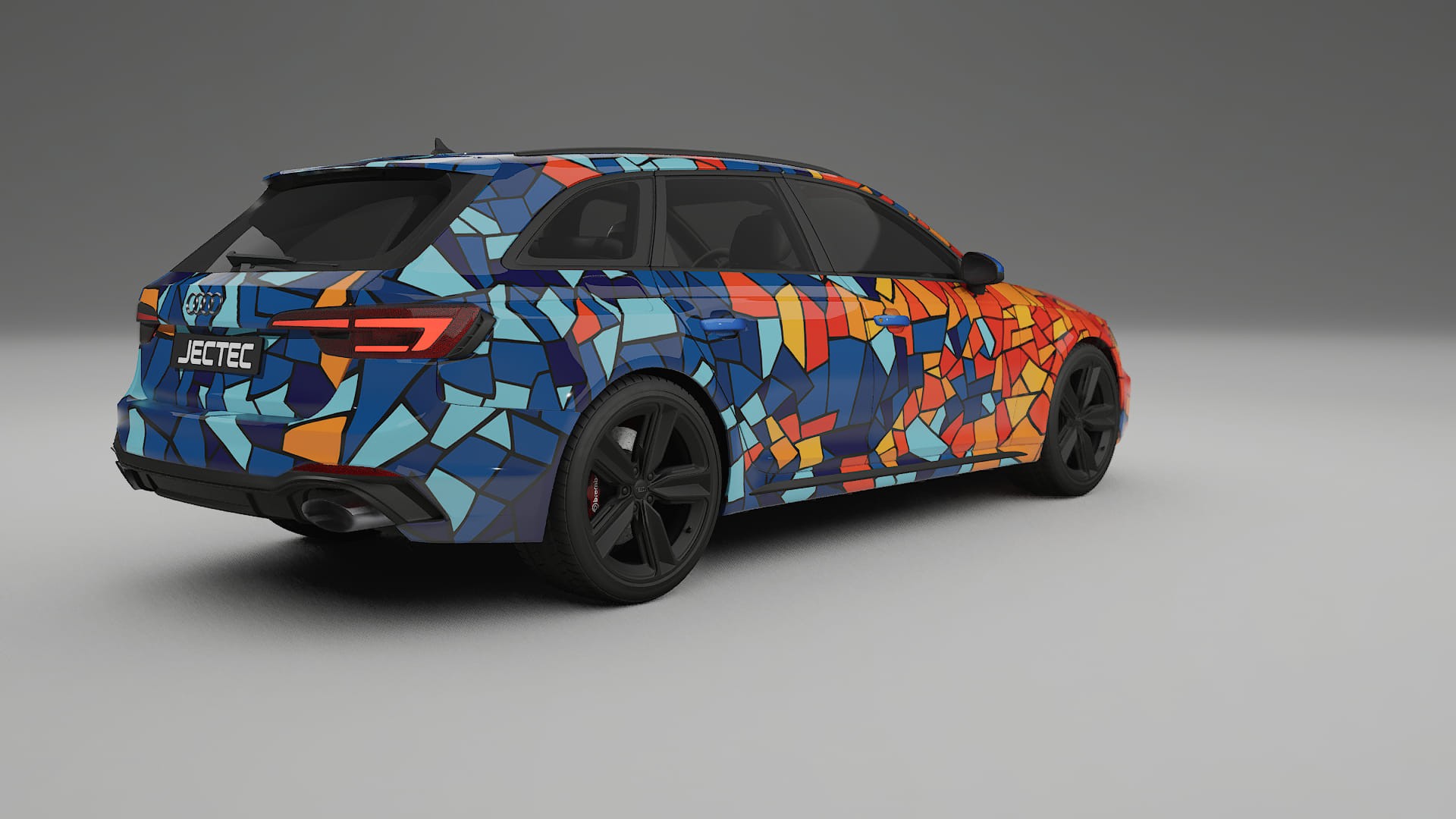 Audi RS4 Avant B9 prefacelift BARCELONA – Designový Wrap PPF Fólie na auto - tisknutelný polyuretan