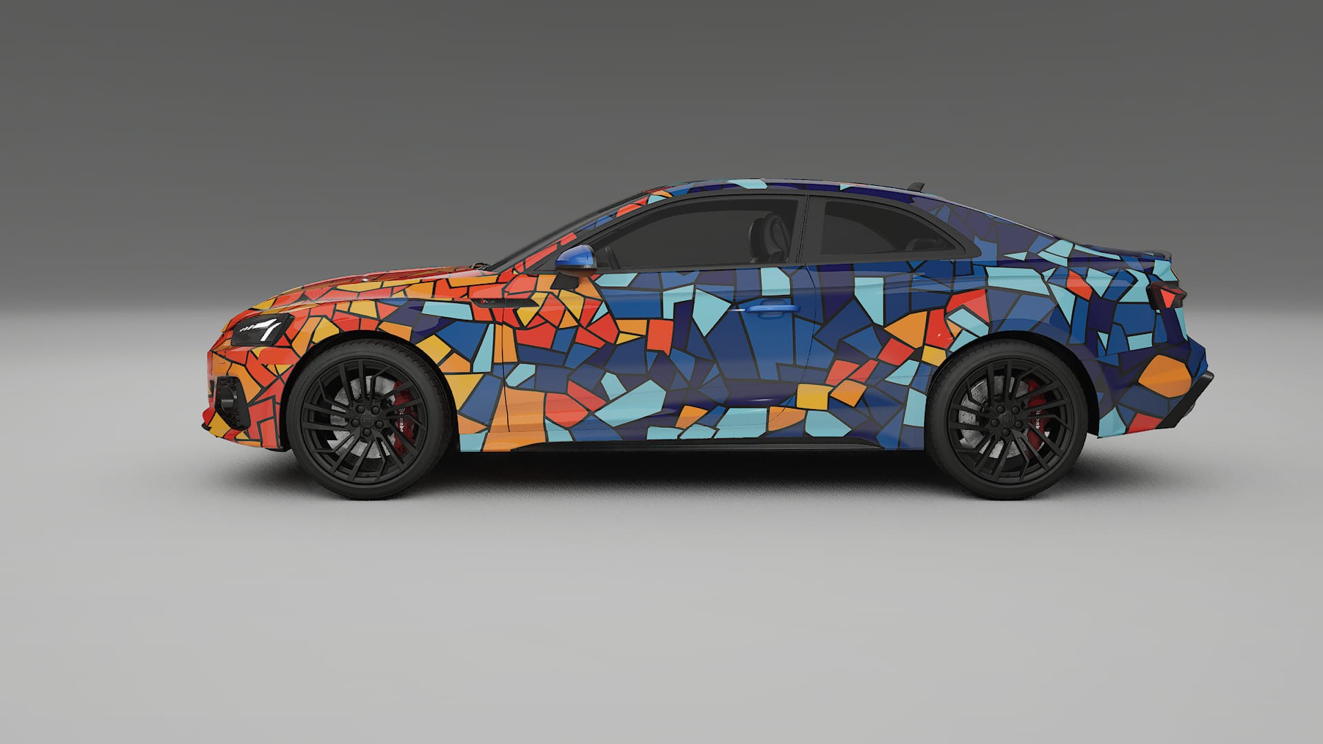 Audi RS5 Coupe B9 facelift BARCELONA – Designový Wrap PPF Fólie na auto - tisknutelný polyuretan