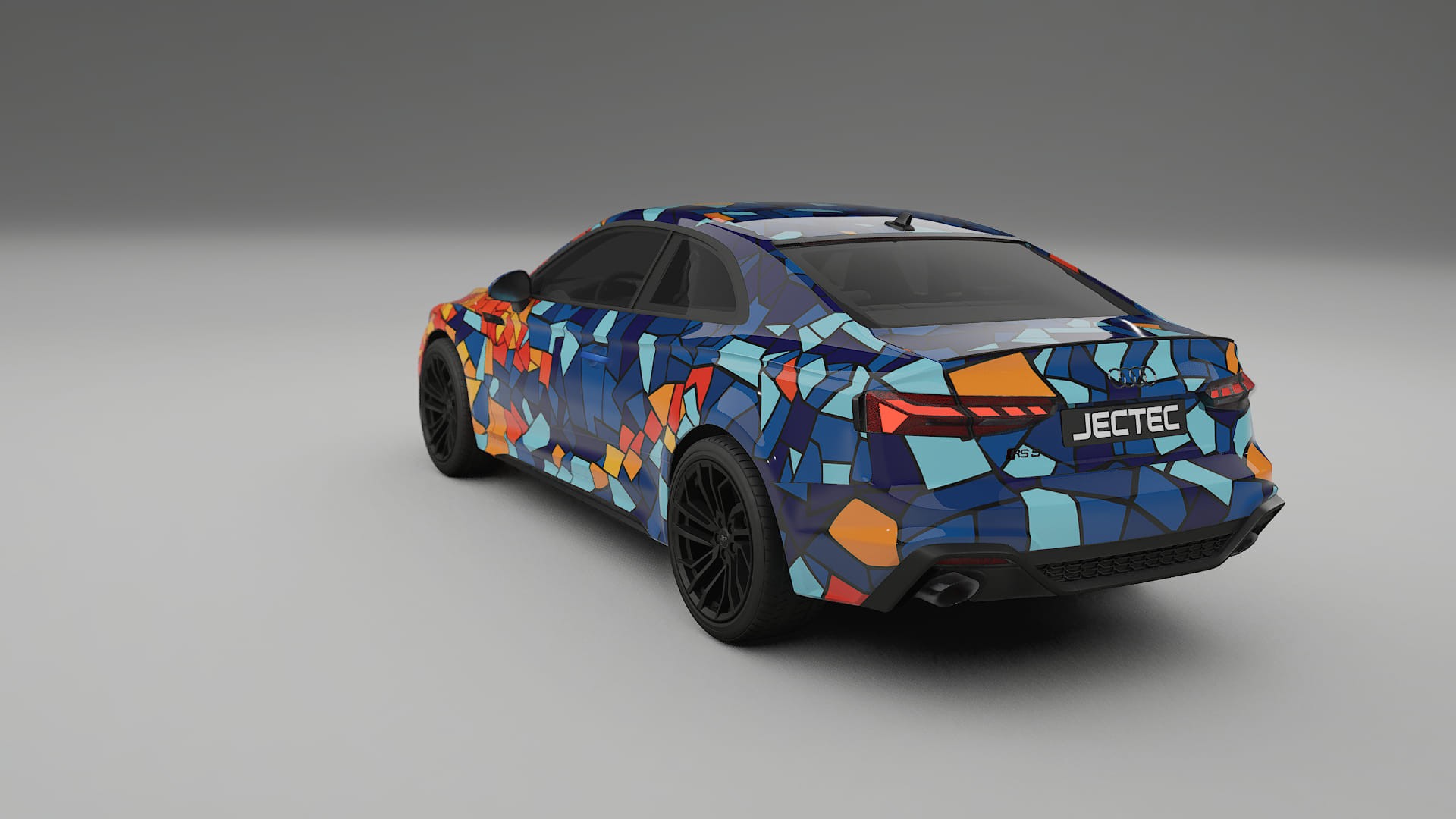 Audi RS5 Coupe B9 facelift BARCELONA – Designový Wrap PPF Fólie na auto - tisknutelný polyuretan