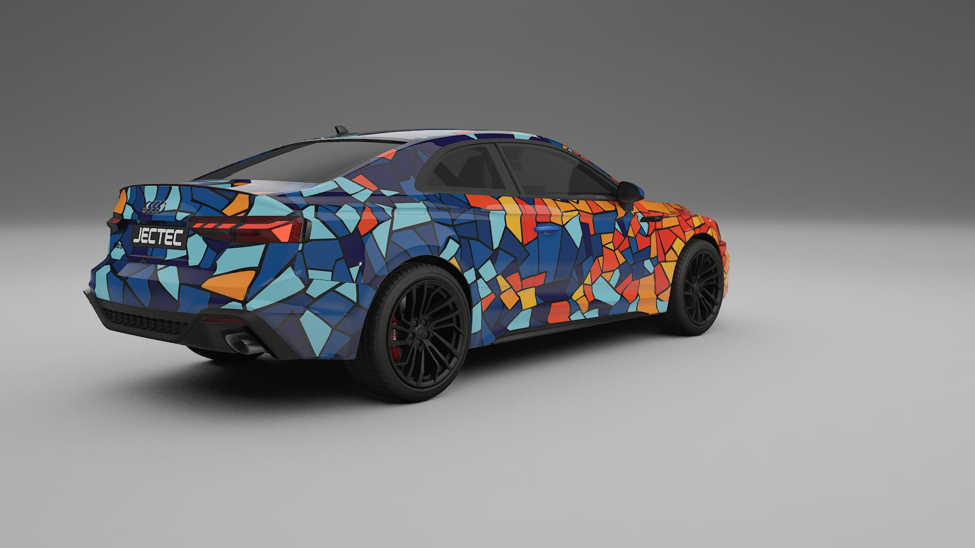 Audi RS5 Coupe B9 facelift BARCELONA – Designový Wrap PPF Fólie na auto - tisknutelný polyuretan