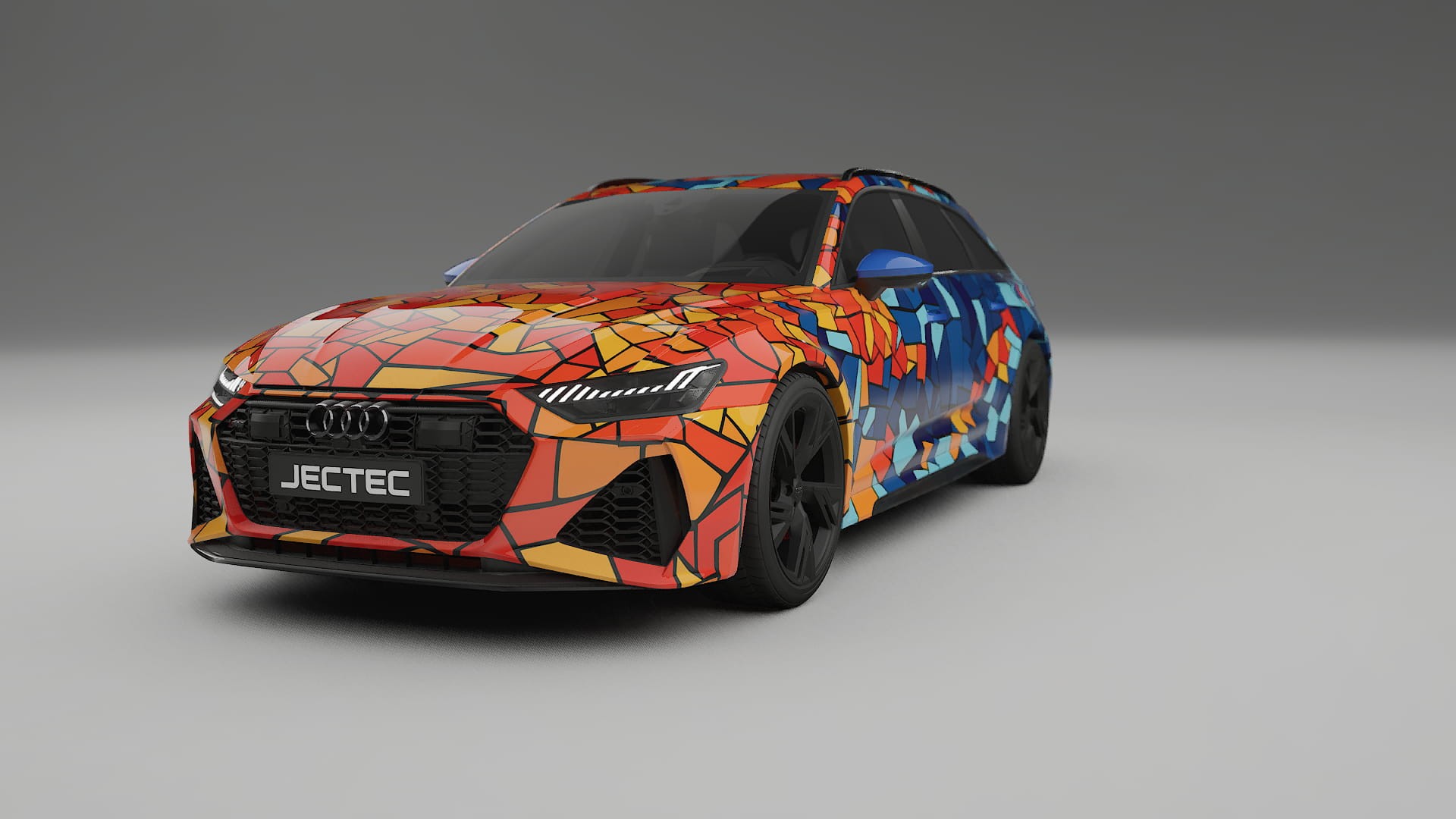 Audi RS6 Avant C8 facelift BARCELONA – Designový Wrap PPF Fólie na auto - tisknutelný polyuretan