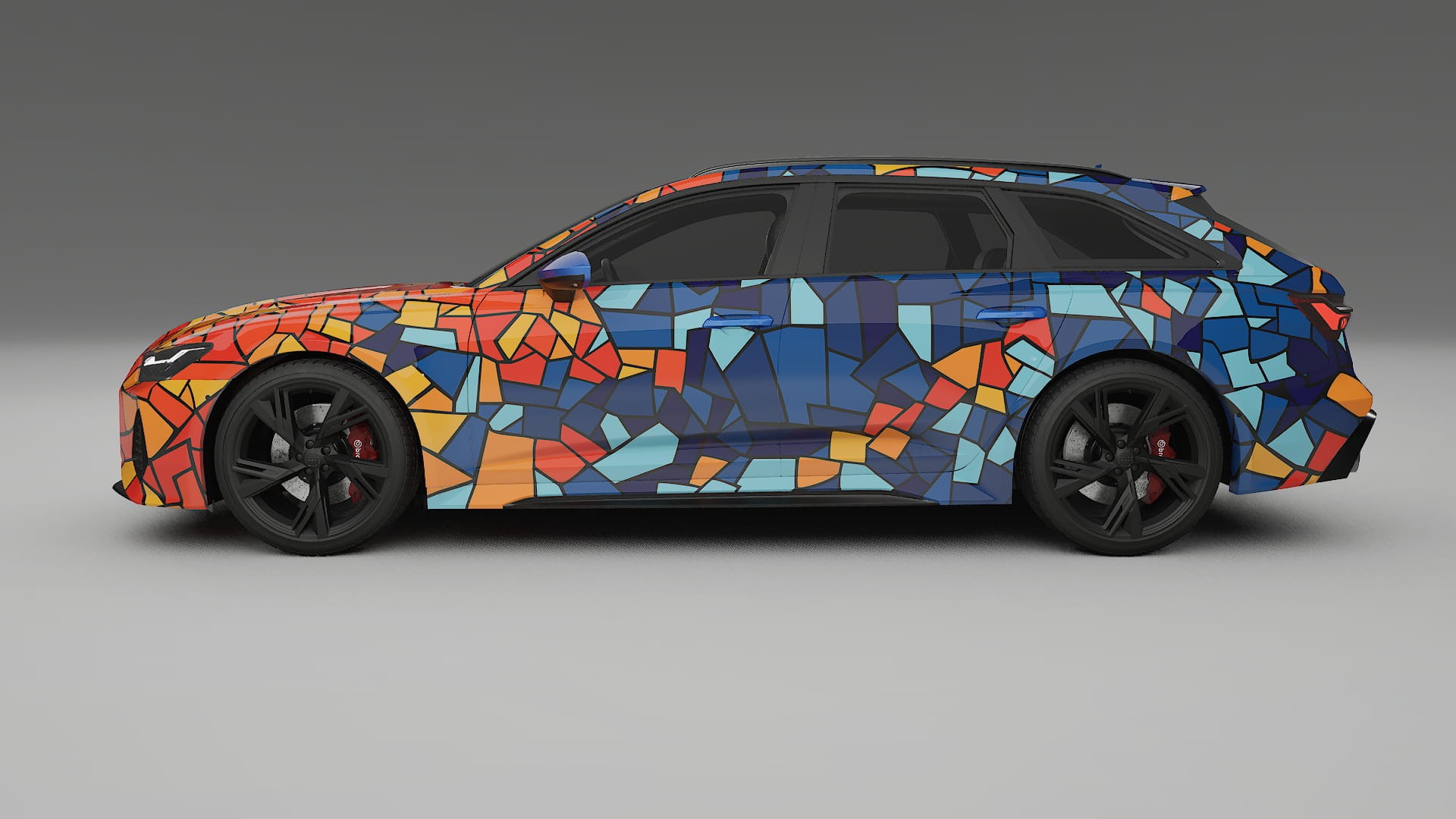 Audi RS6 Avant C8 facelift BARCELONA – Designový Wrap PPF Fólie na auto - tisknutelný polyuretan