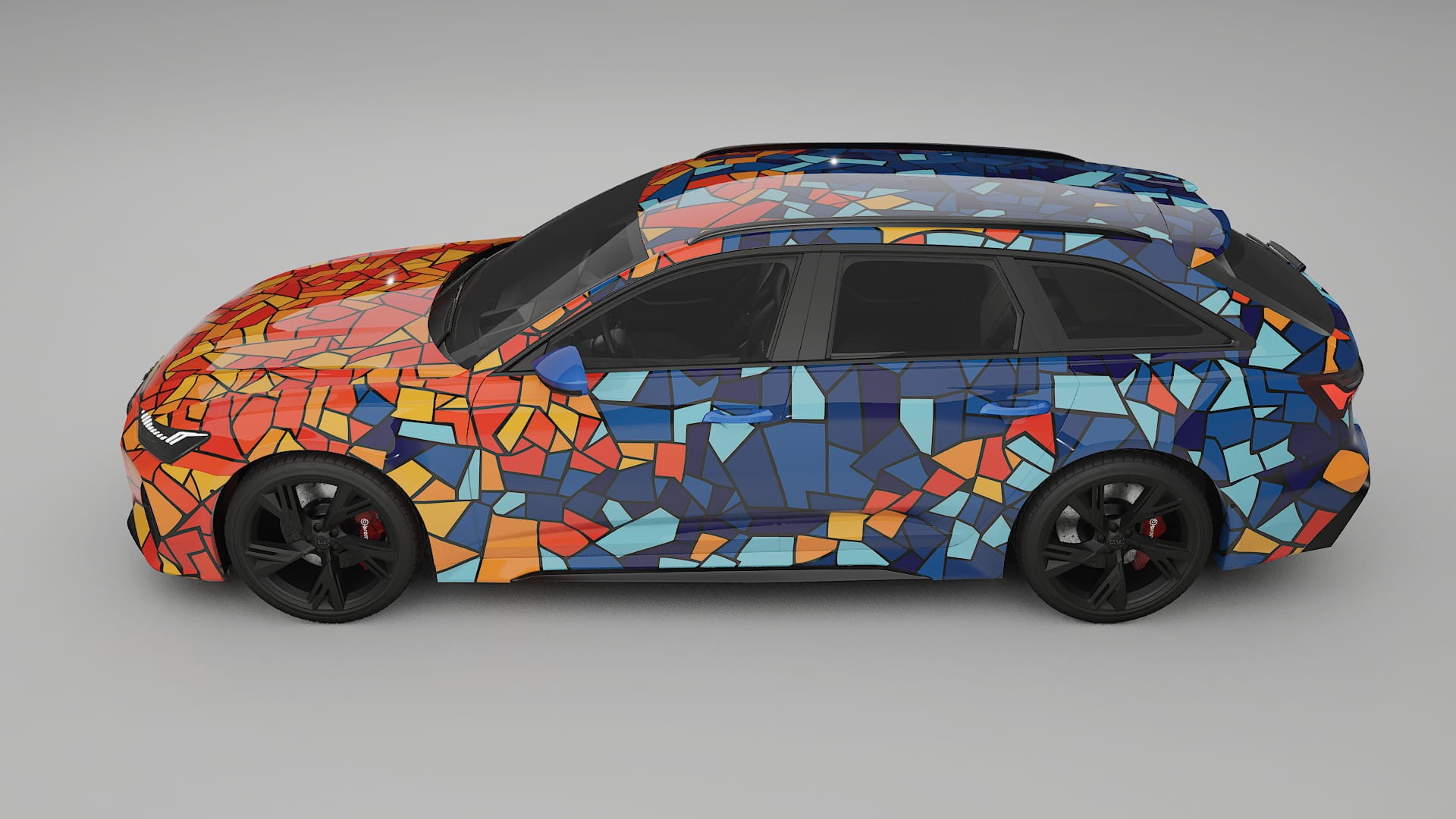 Audi RS6 Avant C8 facelift BARCELONA – Designový Wrap PPF Fólie na auto - tisknutelný polyuretan