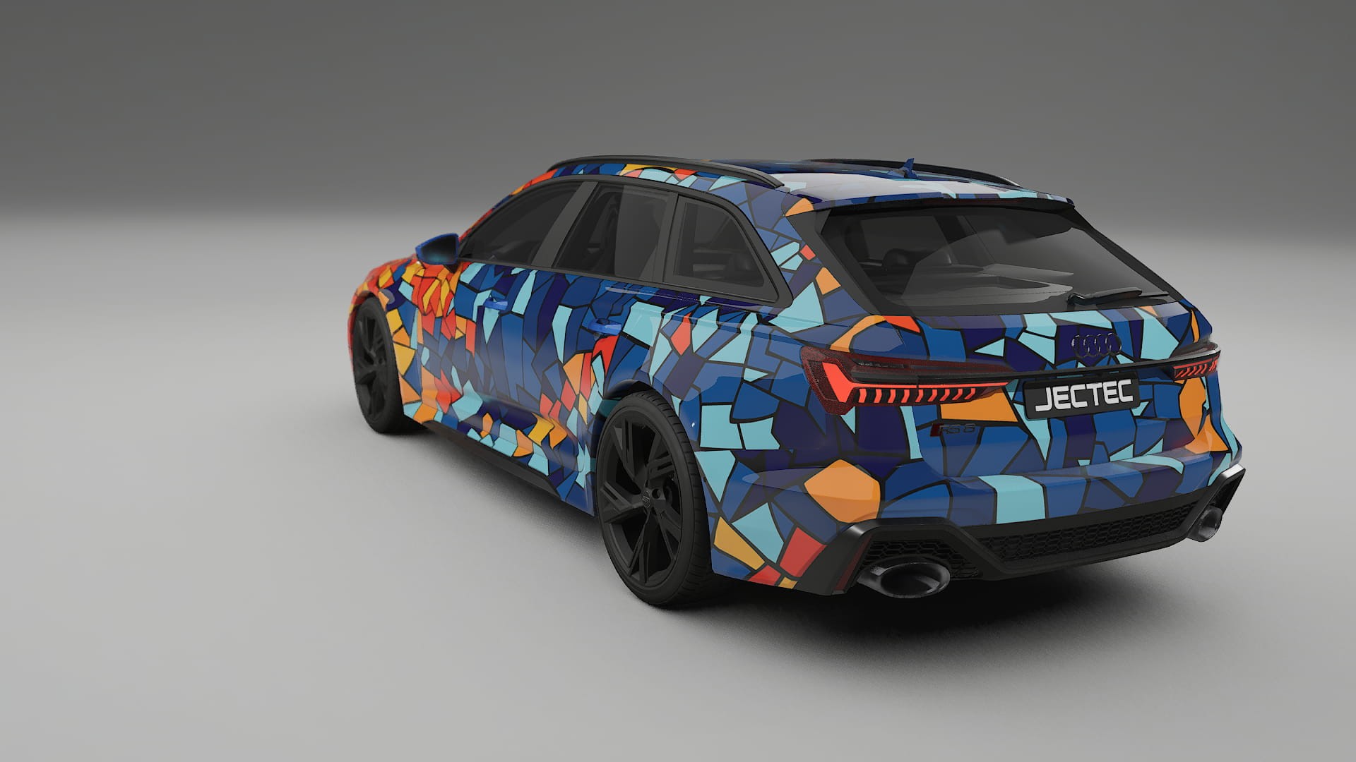 Audi RS6 Avant C8 facelift BARCELONA – Designový Wrap PPF Fólie na auto - tisknutelný polyuretan