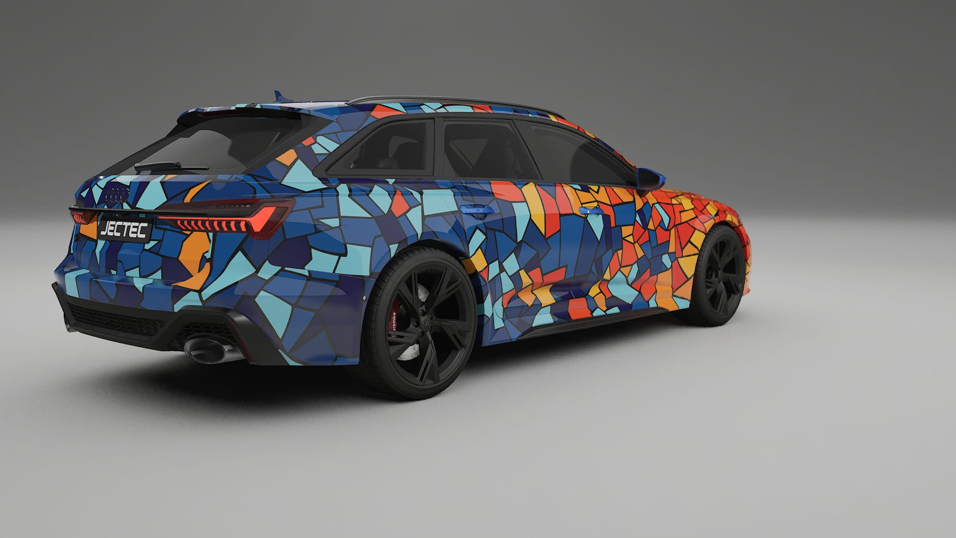Audi RS6 Avant C8 facelift BARCELONA – Designový Wrap PPF Fólie na auto - tisknutelný polyuretan