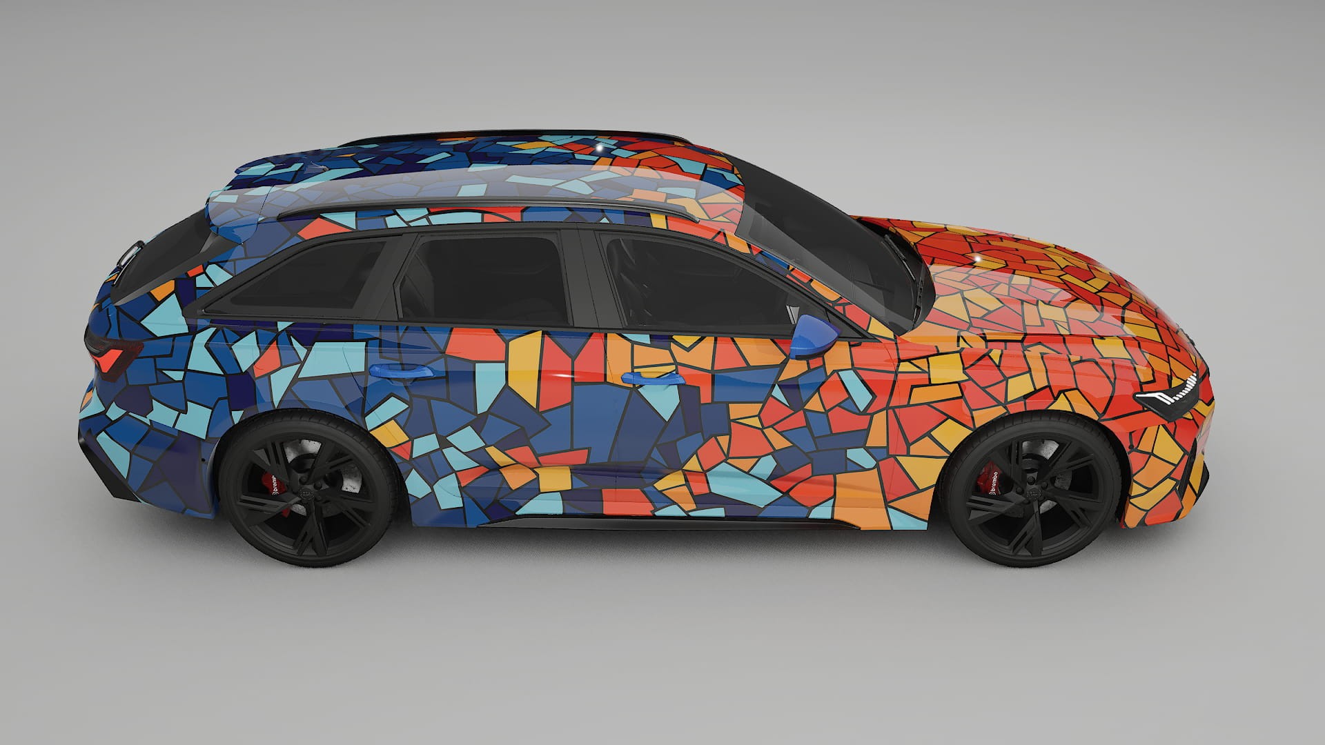 Audi RS6 Avant C8 facelift BARCELONA – Designový Wrap PPF Fólie na auto - tisknutelný polyuretan