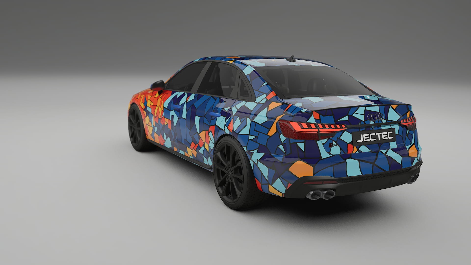 Audi S4 Sedan B9 facelift BARCELONA – Designový Wrap PPF Fólie na auto - tisknutelný polyuretan