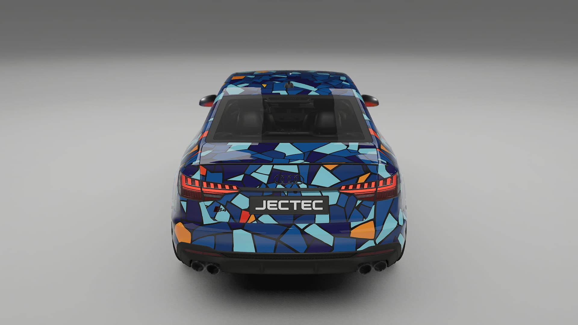 Audi S4 Sedan B9 facelift BARCELONA – Designový Wrap PPF Fólie na auto - tisknutelný polyuretan