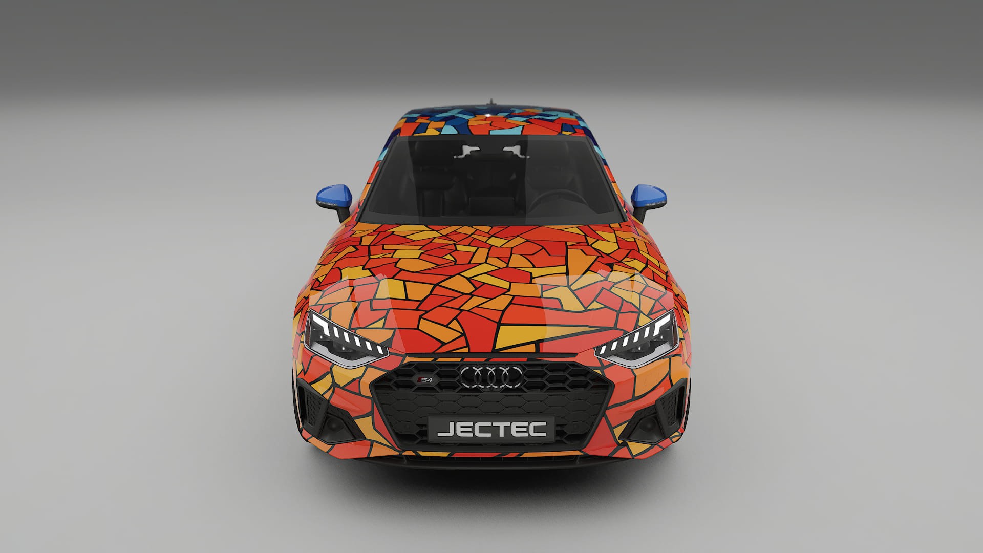 Audi S4 Sedan B9 facelift BARCELONA – Designový Wrap PPF Fólie na auto - tisknutelný polyuretan