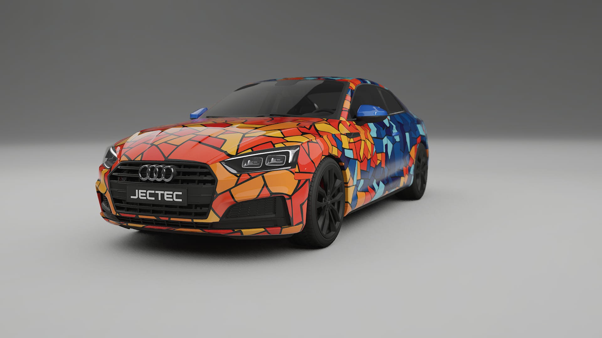 Audi S5 B9 prefacelift BARCELONA – Designový Wrap PPF Fólie na auto - tisknutelný polyuretan