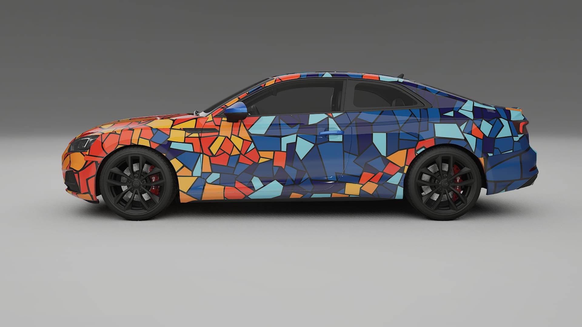 Audi S5 B9 prefacelift BARCELONA – Designový Wrap PPF Fólie na auto - tisknutelný polyuretan