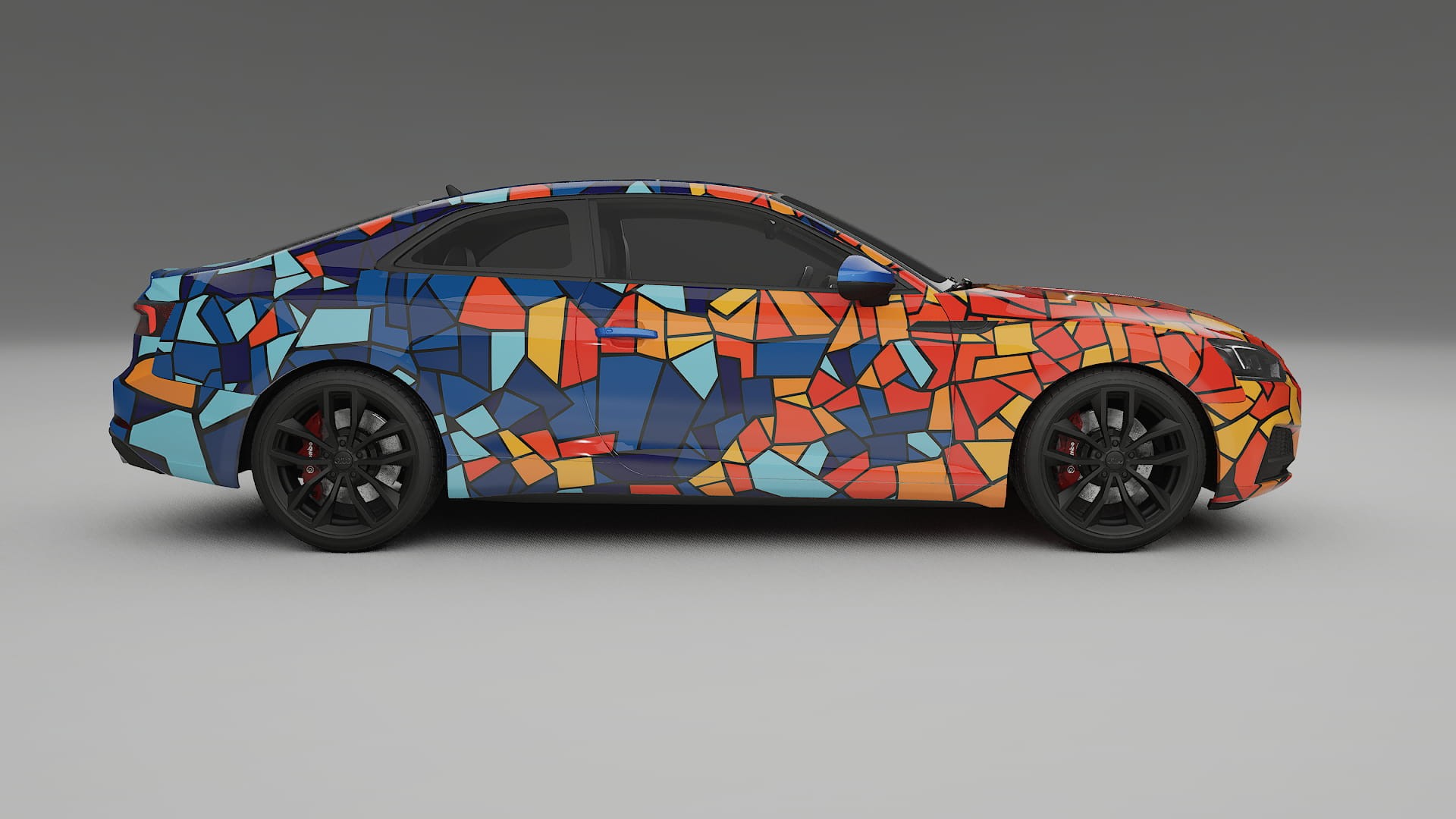 Audi S5 B9 prefacelift BARCELONA – Designový Wrap PPF Fólie na auto - tisknutelný polyuretan