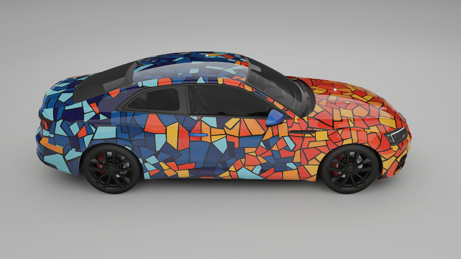 Audi S5 B9 prefacelift BARCELONA – Designový Wrap PPF Fólie na auto - tisknutelný polyuretan