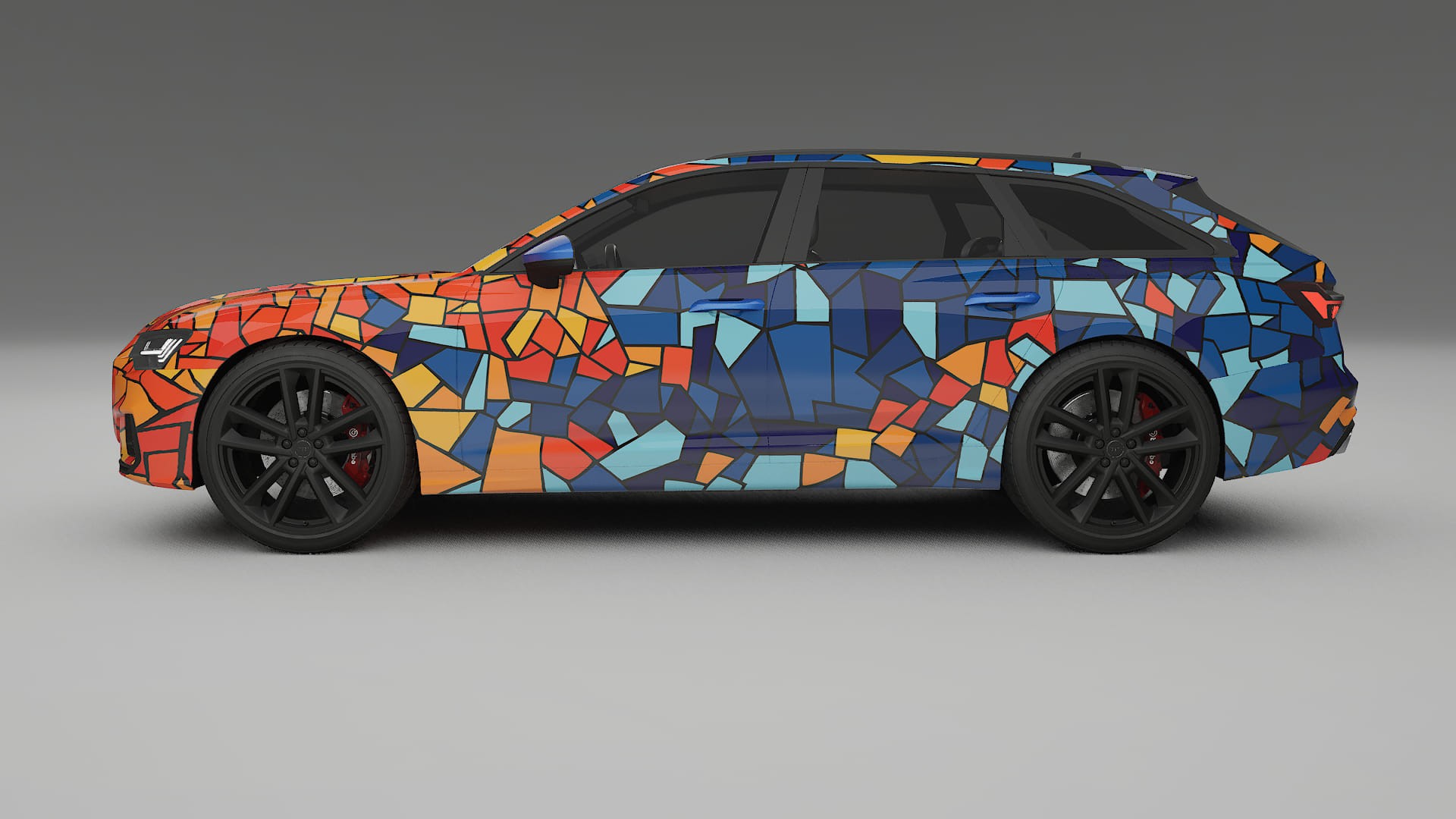Audi S6 Avant prefacelift C8 BARCELONA – Designový Wrap PPF Fólie na auto - tisknutelný polyuretan