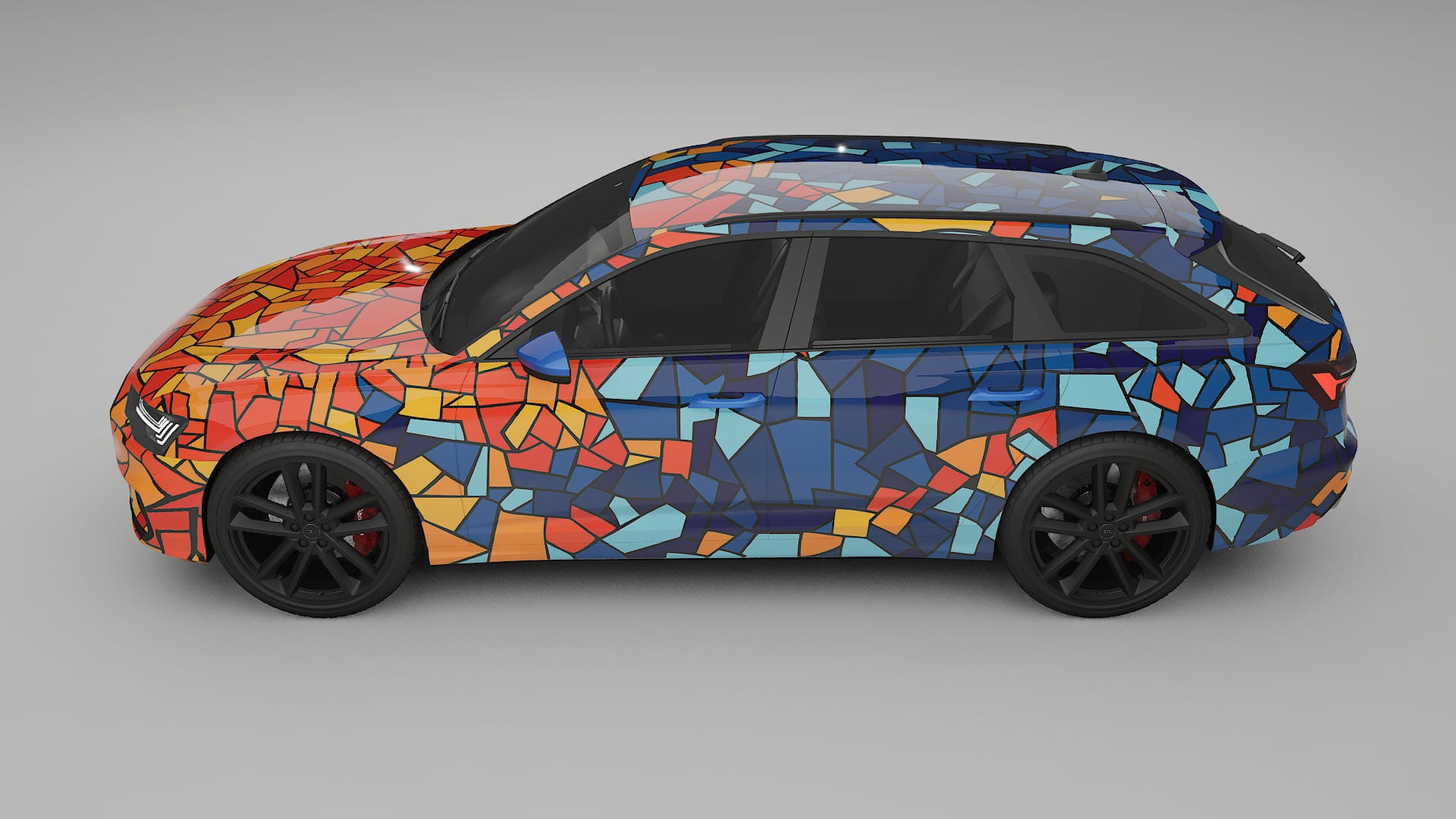 Audi S6 Avant prefacelift C8 BARCELONA – Designový Wrap PPF Fólie na auto - tisknutelný polyuretan