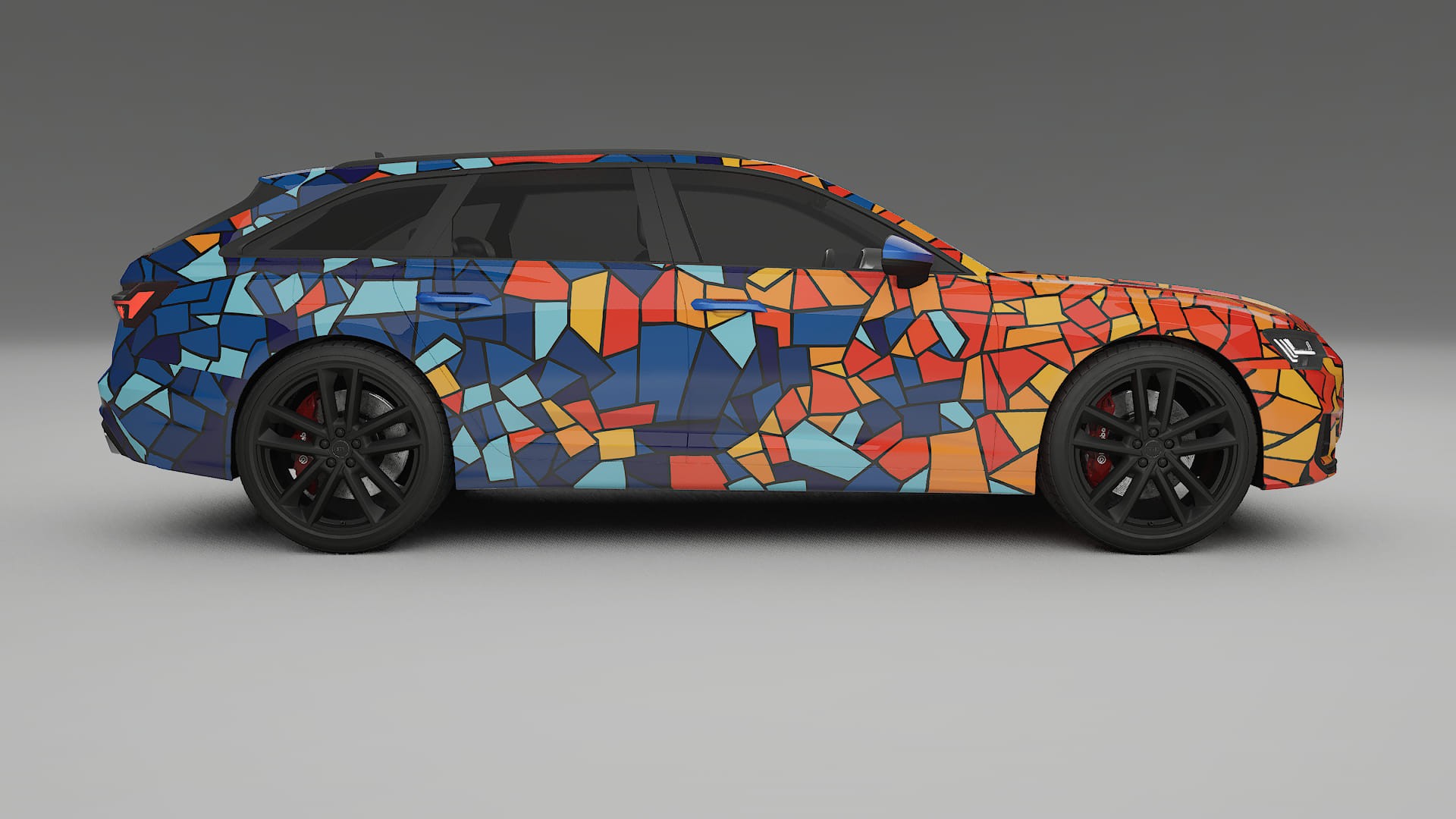 Audi S6 Avant prefacelift C8 BARCELONA – Designový Wrap PPF Fólie na auto - tisknutelný polyuretan