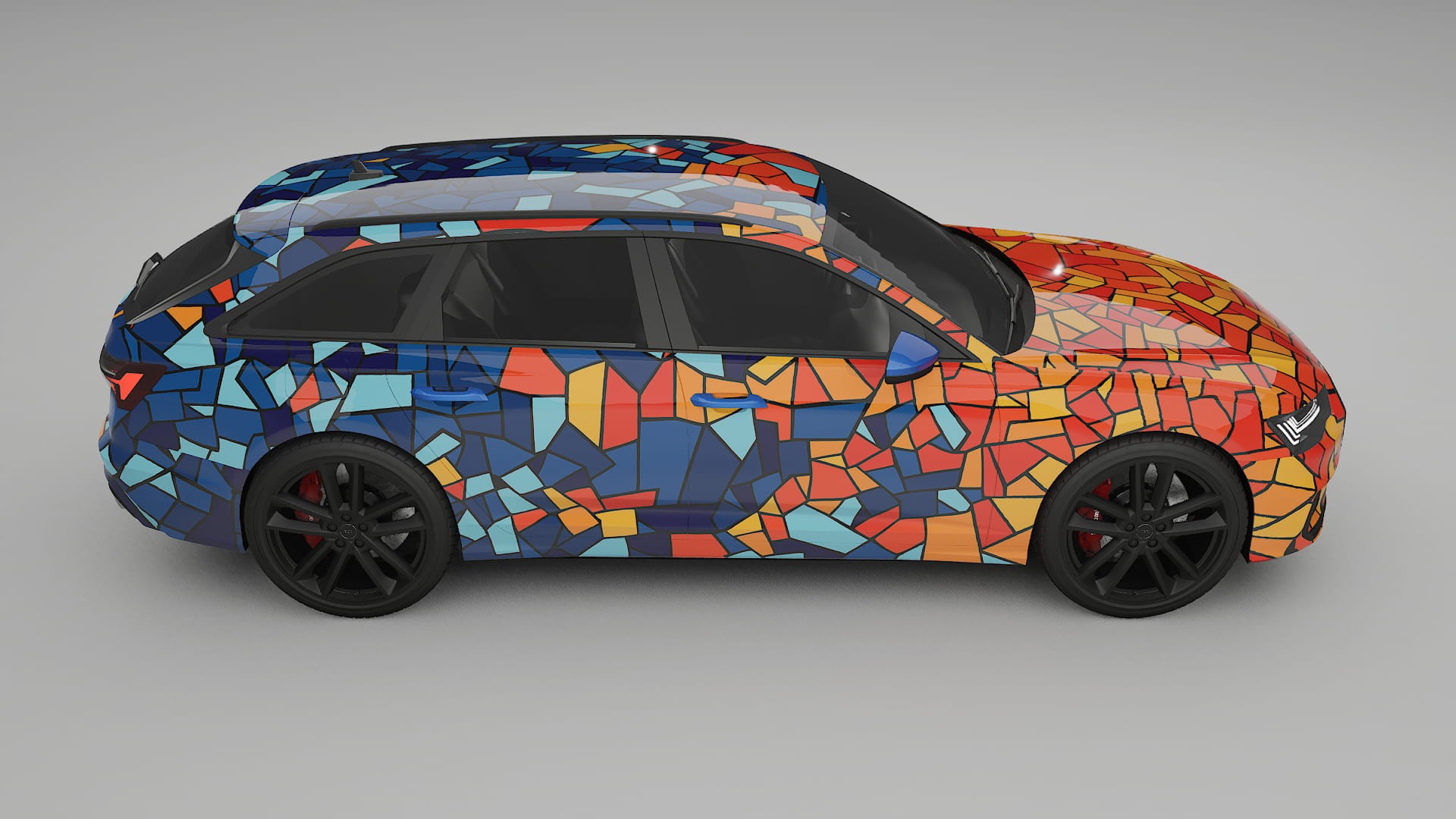 Audi S6 Avant prefacelift C8 BARCELONA – Designový Wrap PPF Fólie na auto - tisknutelný polyuretan