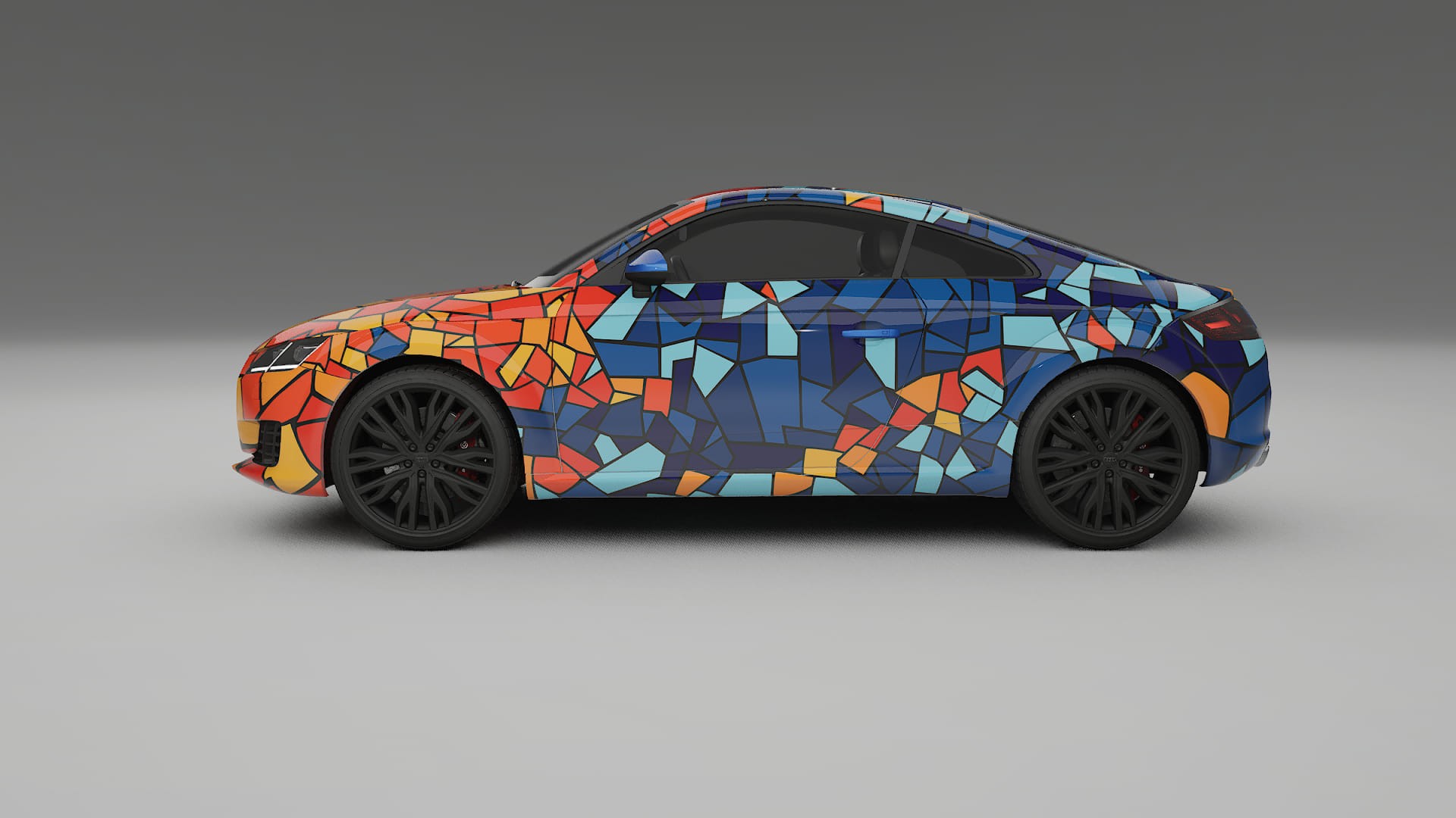 Audi TT Coupe 8S prefacelift BARCELONA – Designový Wrap PPF Fólie na auto - tisknutelný polyuretan