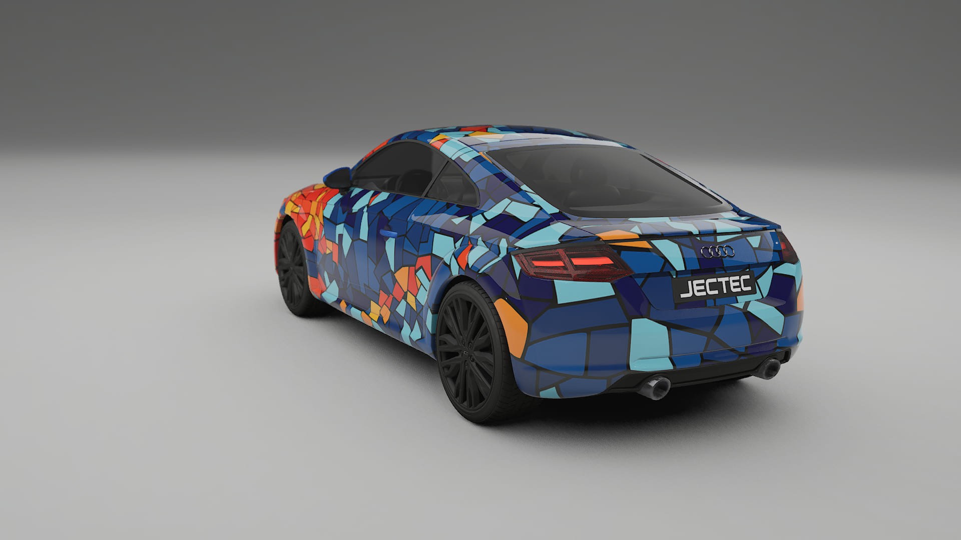 Audi TT Coupe 8S prefacelift BARCELONA – Designový Wrap PPF Fólie na auto - tisknutelný polyuretan