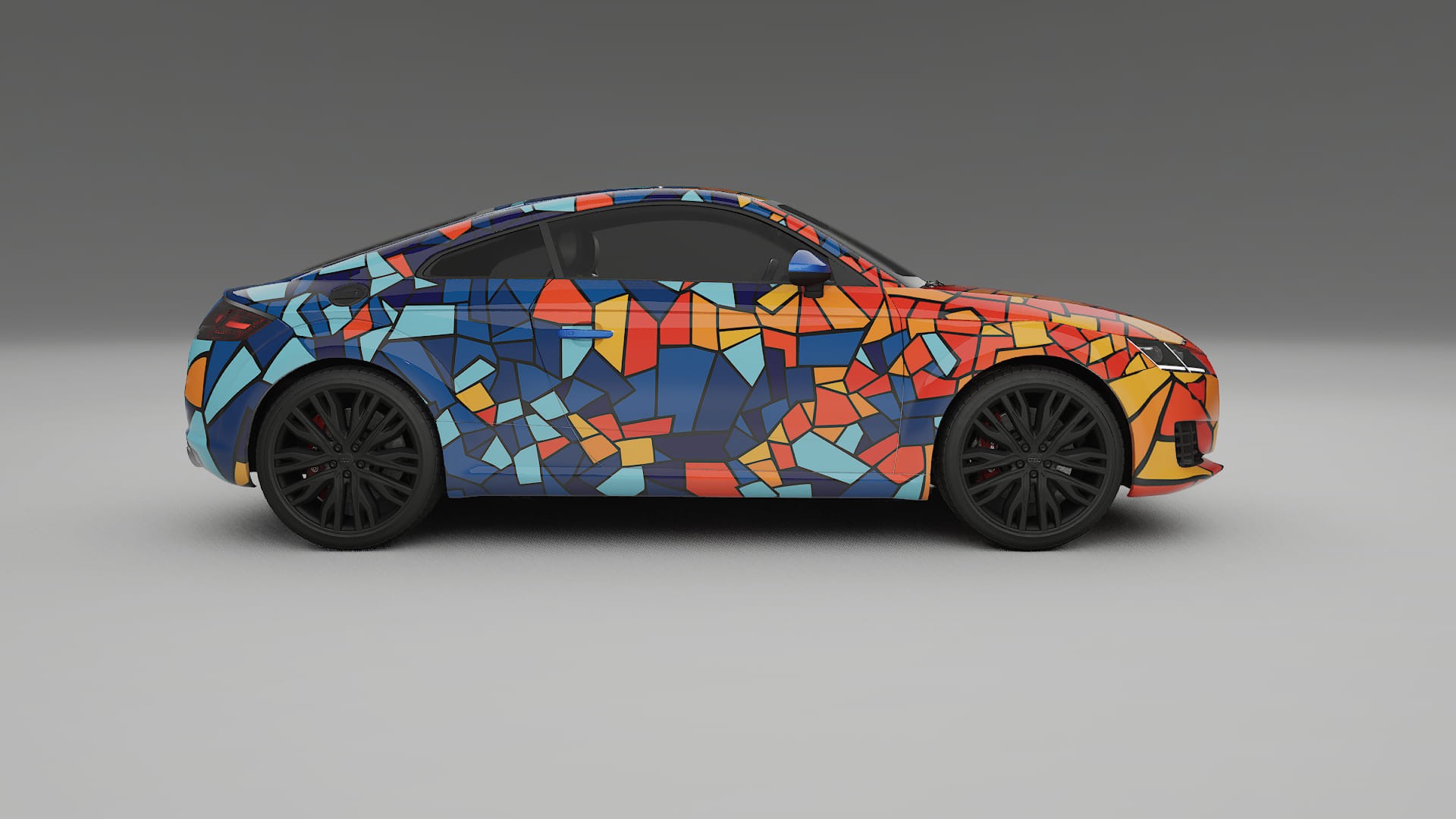 Audi TT Coupe 8S prefacelift BARCELONA – Designový Wrap PPF Fólie na auto - tisknutelný polyuretan