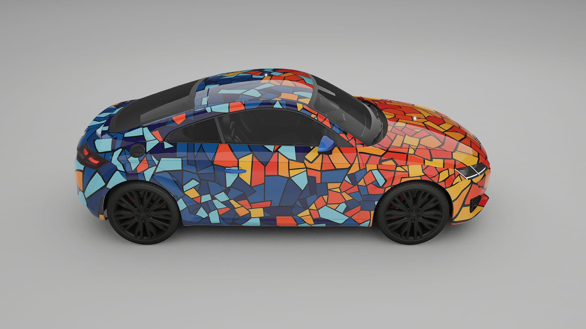 Audi TT Coupe 8S prefacelift BARCELONA – Designový Wrap PPF Fólie na auto - tisknutelný polyuretan
