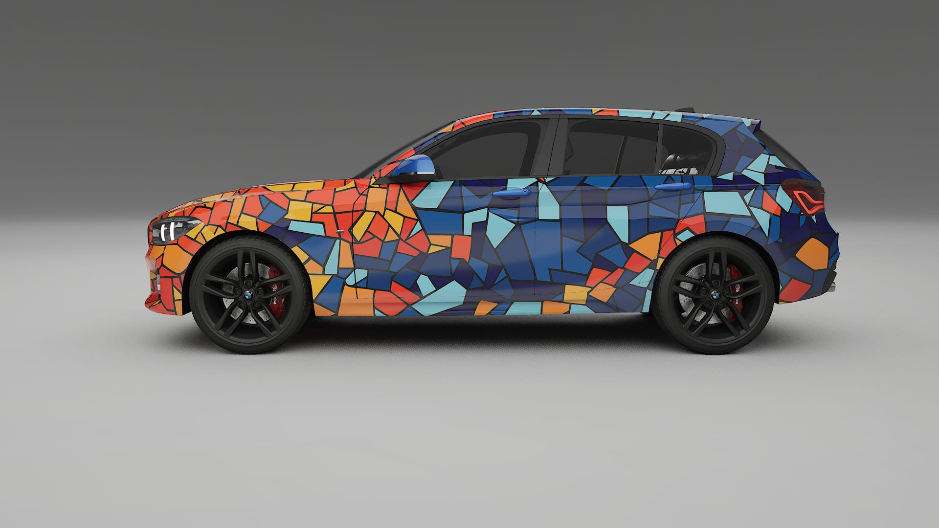 BMW 1 F20 facelift BARCELONA – Designový Wrap PPF Fólie na auto - tisknutelný polyuretan