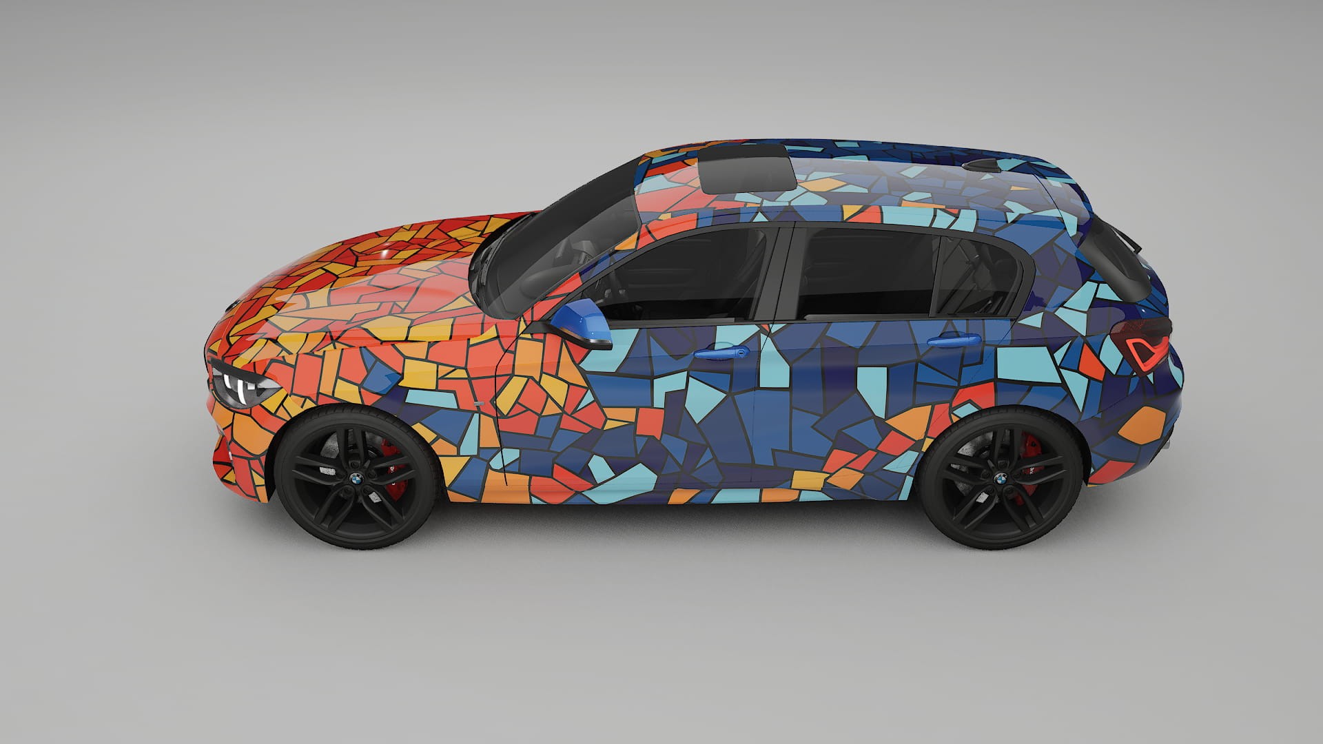 BMW 1 F20 facelift BARCELONA – Designový Wrap PPF Fólie na auto - tisknutelný polyuretan