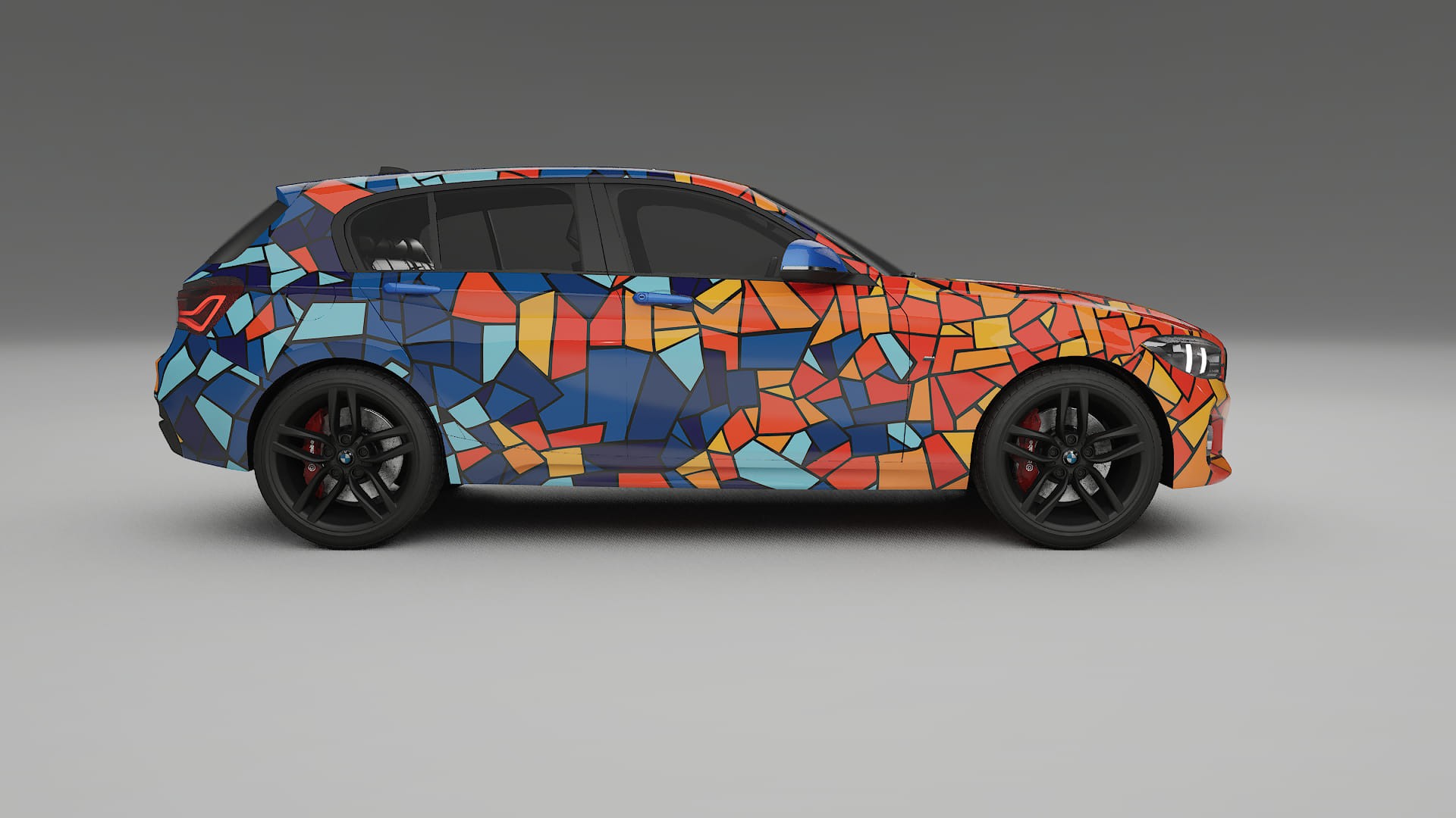 BMW 1 F20 facelift BARCELONA – Designový Wrap PPF Fólie na auto - tisknutelný polyuretan