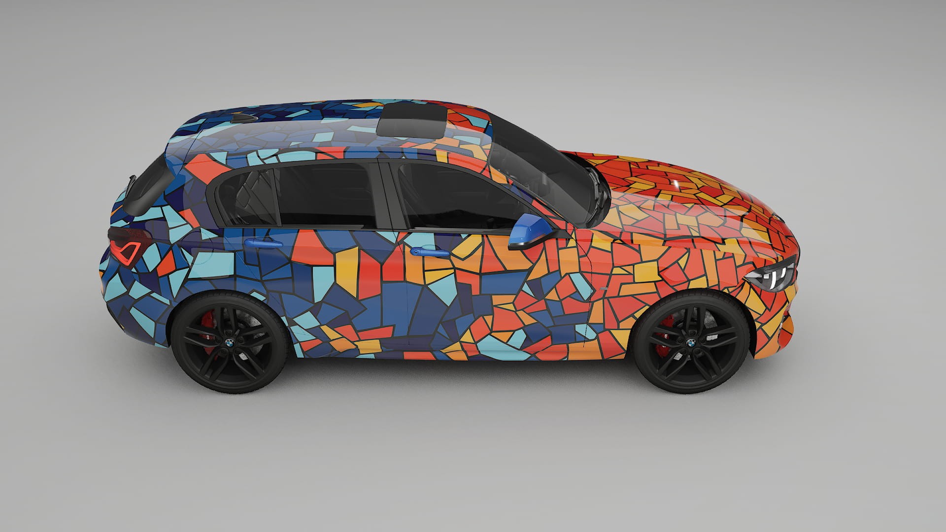 BMW 1 F20 facelift BARCELONA – Designový Wrap PPF Fólie na auto - tisknutelný polyuretan