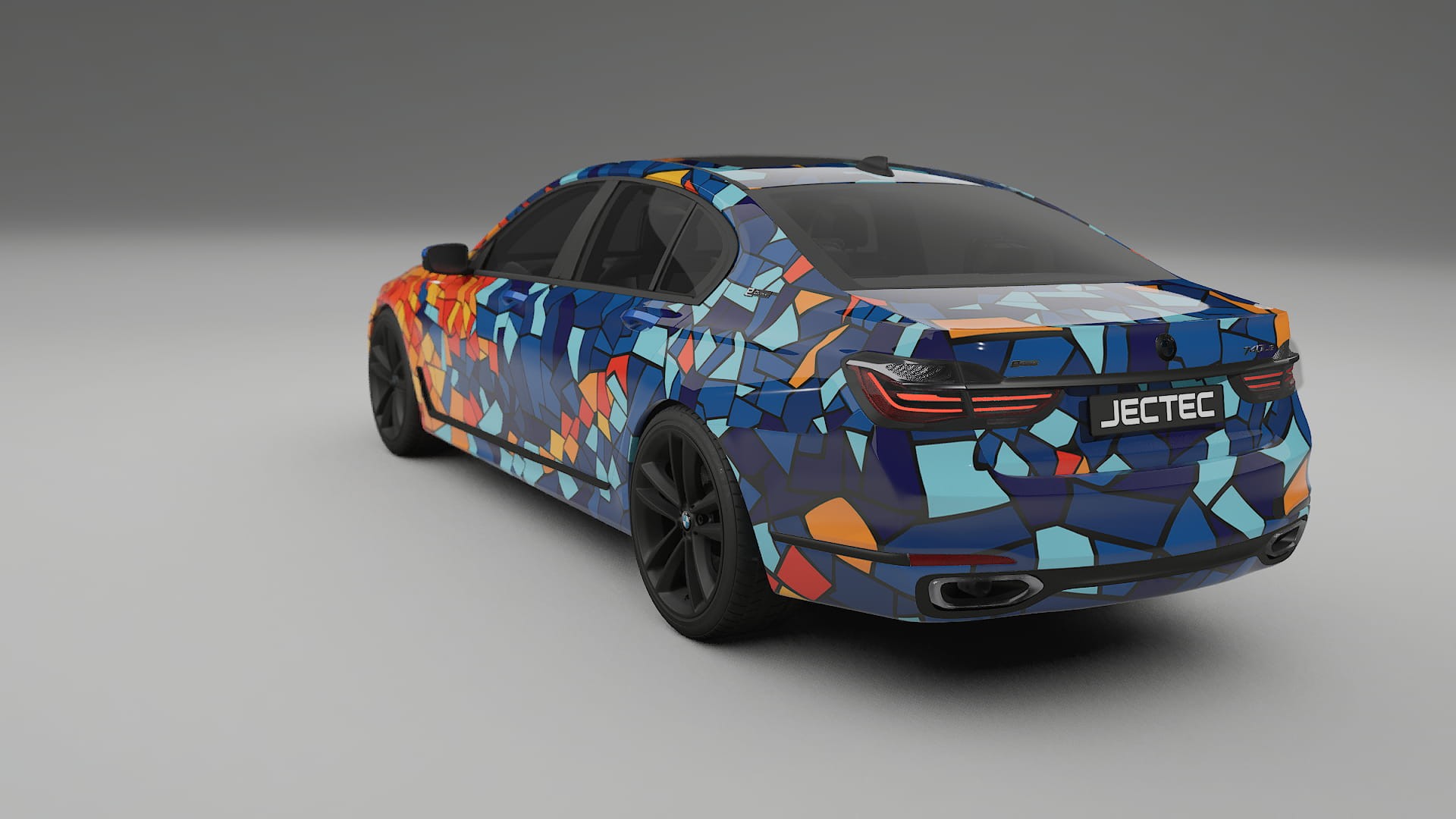 BMW 7 G11 G12 facelift BARCELONA – Designový Wrap PPF Fólie na auto - tisknutelný polyuretan