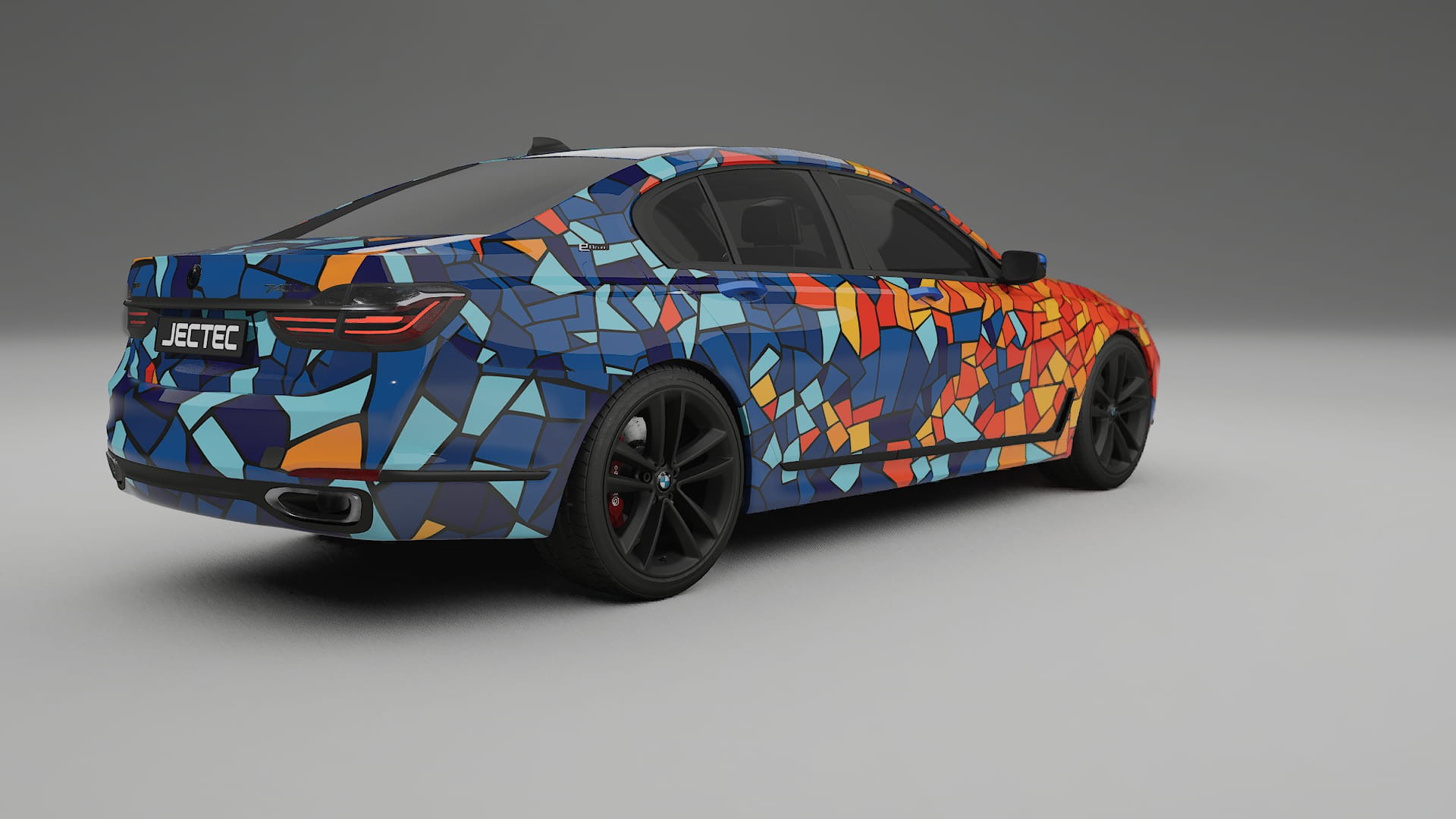 BMW 7 G11 G12 facelift BARCELONA – Designový Wrap PPF Fólie na auto - tisknutelný polyuretan