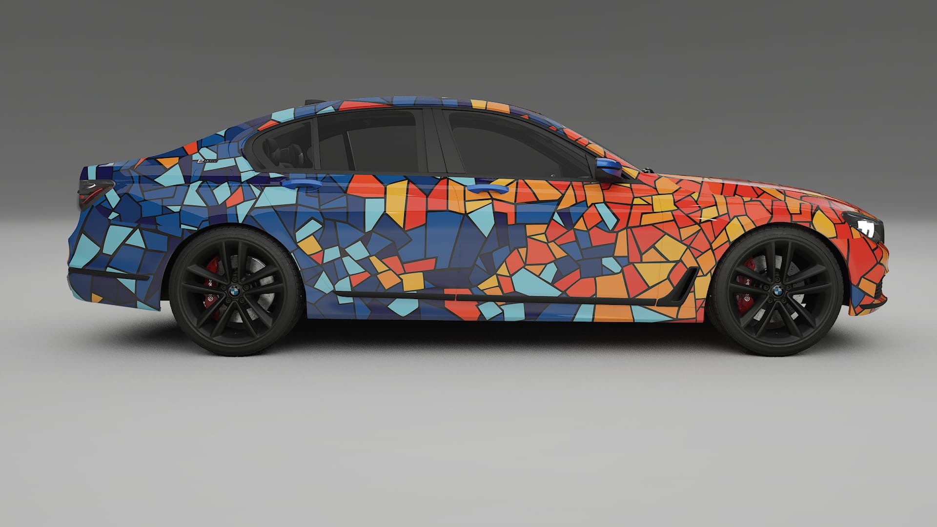 BMW 7 G11 G12 facelift BARCELONA – Designový Wrap PPF Fólie na auto - tisknutelný polyuretan
