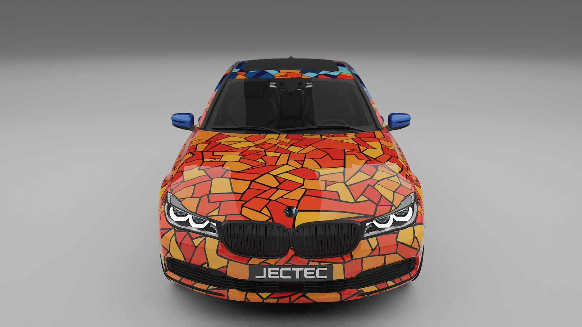 BMW 7 G11 G12 facelift BARCELONA – Designový Wrap PPF Fólie na auto - tisknutelný polyuretan