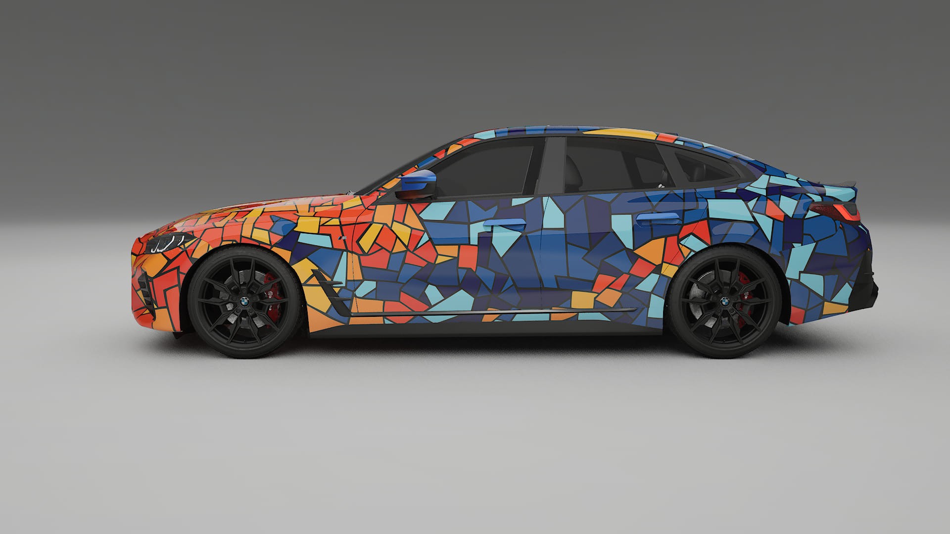 BMW I4 G26 M-Package BARCELONA – Designový Wrap PPF Fólie na auto - tisknutelný polyuretan
