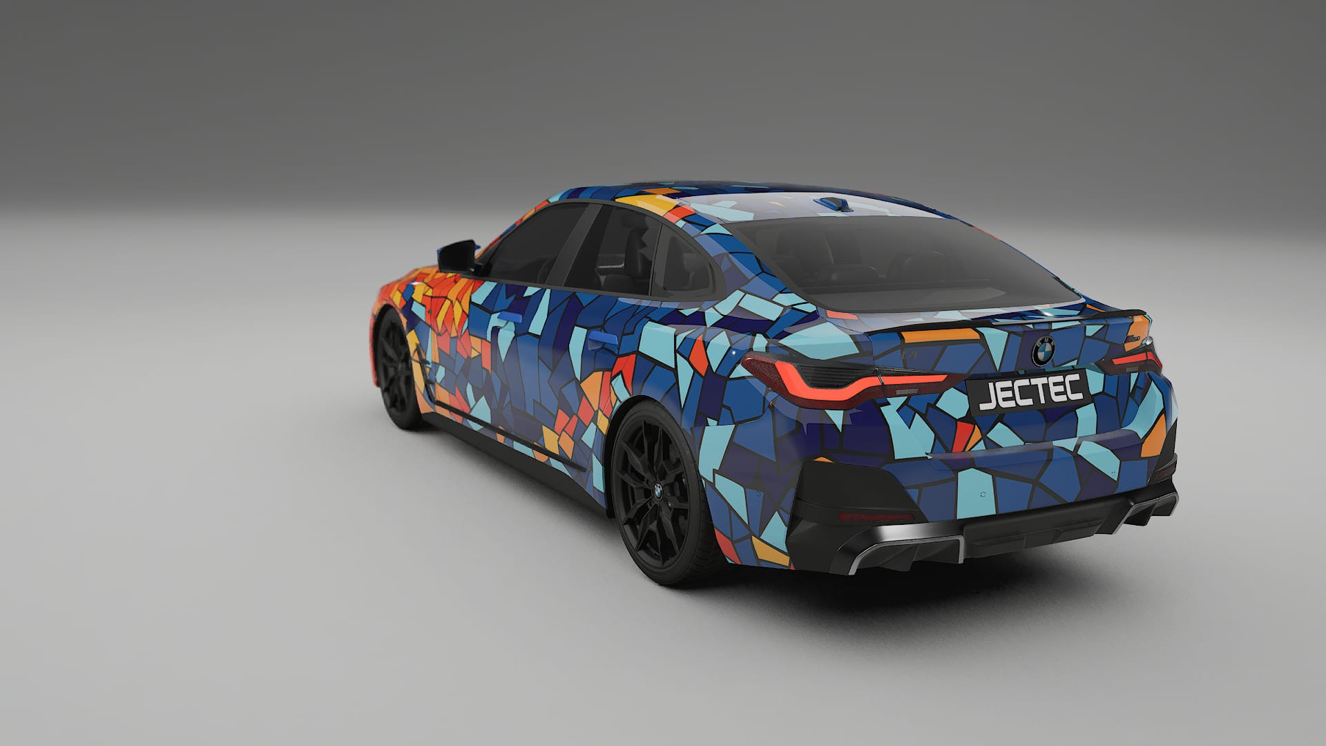 BMW I4 G26 M-Package BARCELONA – Designový Wrap PPF Fólie na auto - tisknutelný polyuretan