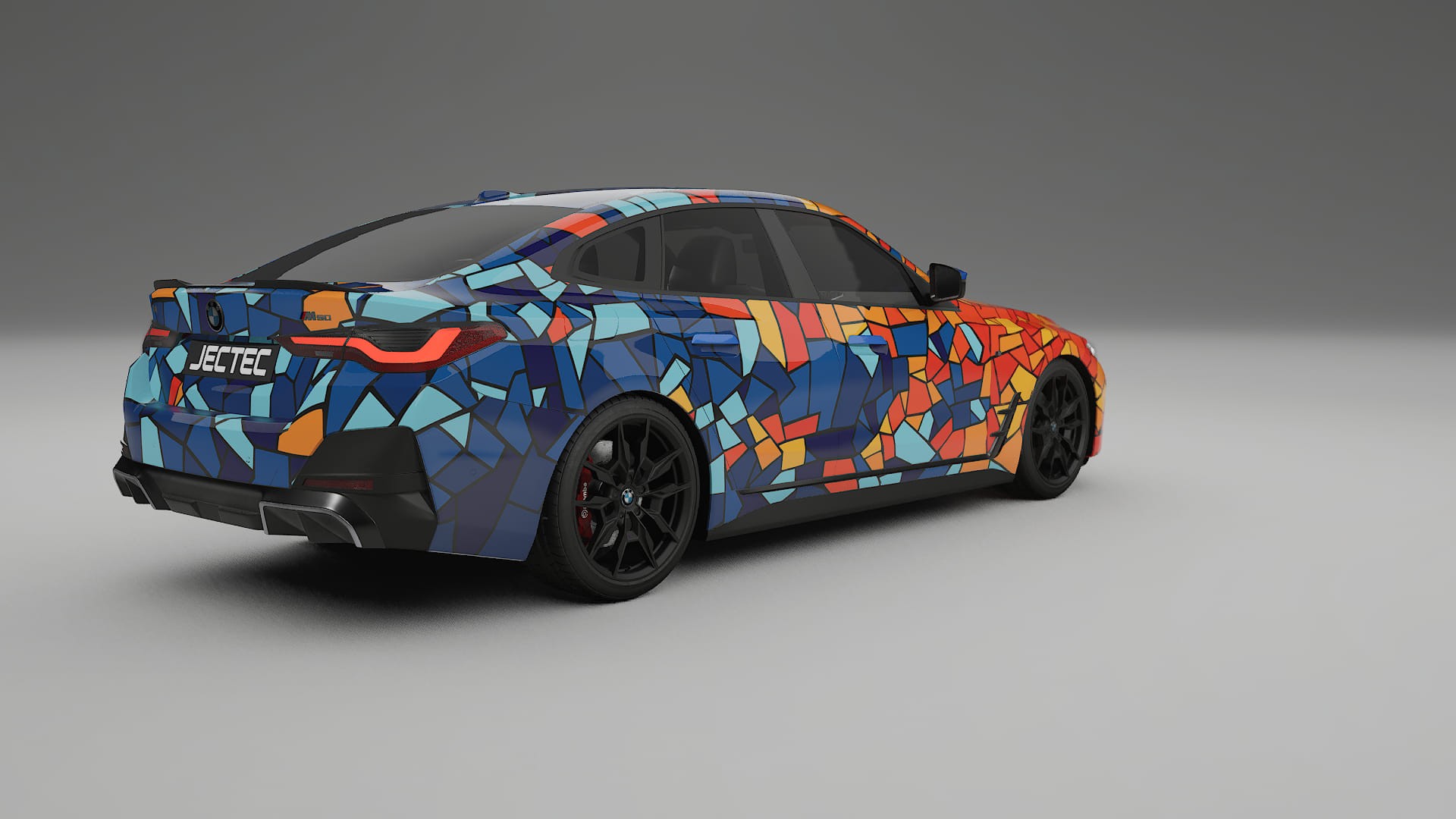 BMW I4 G26 M-Package BARCELONA – Designový Wrap PPF Fólie na auto - tisknutelný polyuretan