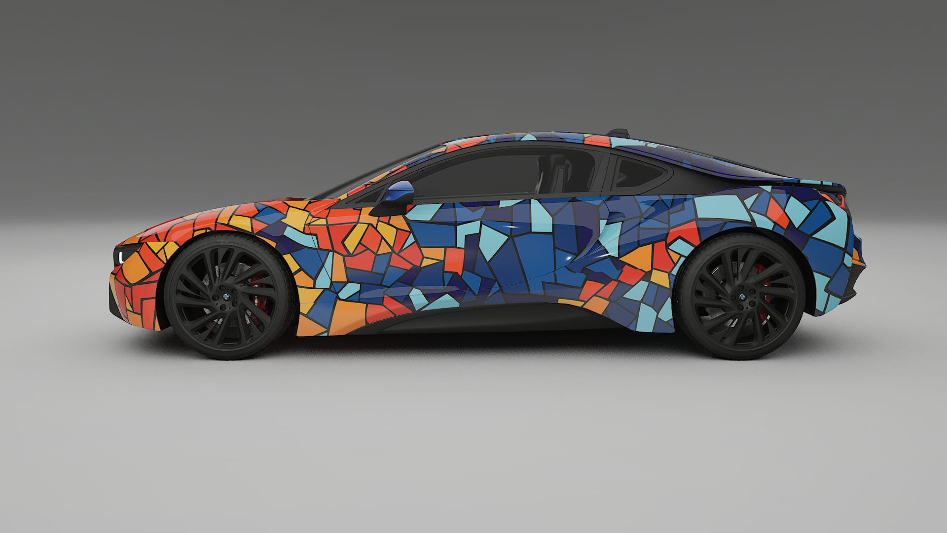 BMW I8 I12 BARCELONA – Designový Wrap PPF Fólie na auto - tisknutelný polyuretan