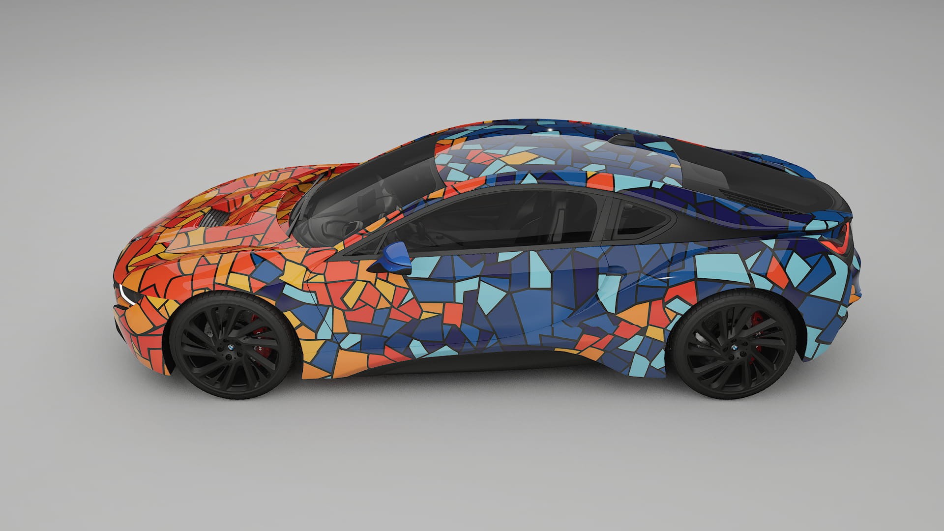 BMW I8 I12 BARCELONA – Designový Wrap PPF Fólie na auto - tisknutelný polyuretan