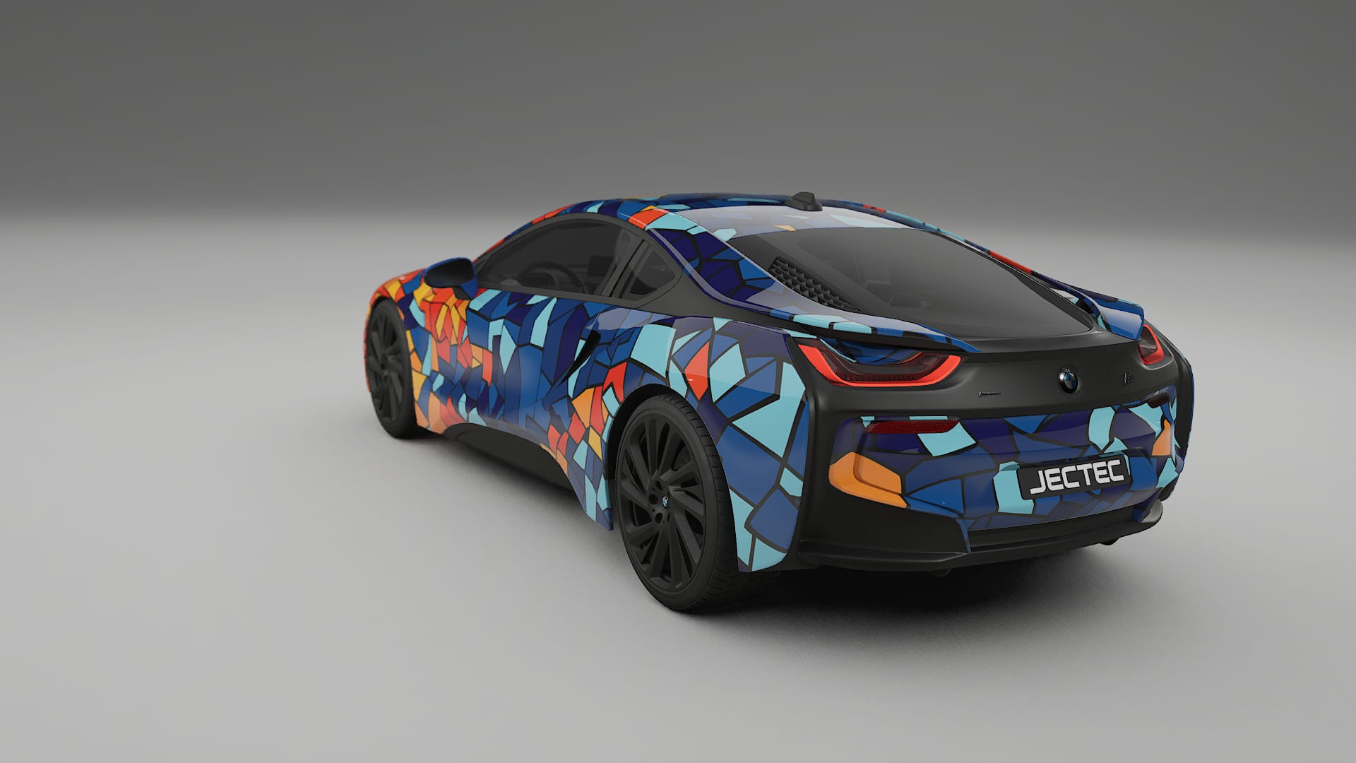 BMW I8 I12 BARCELONA – Designový Wrap PPF Fólie na auto - tisknutelný polyuretan