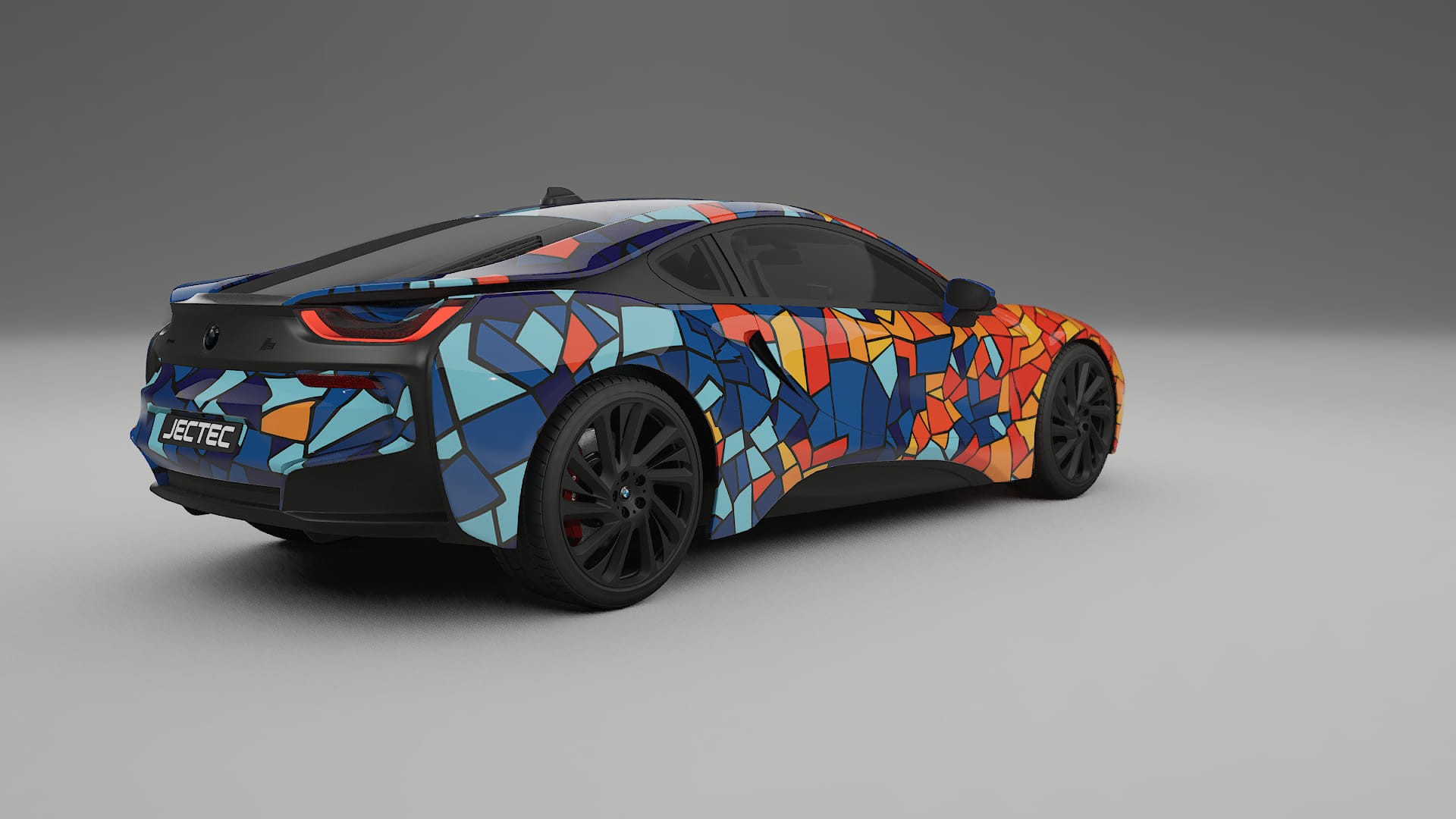 BMW I8 I12 BARCELONA – Designový Wrap PPF Fólie na auto - tisknutelný polyuretan