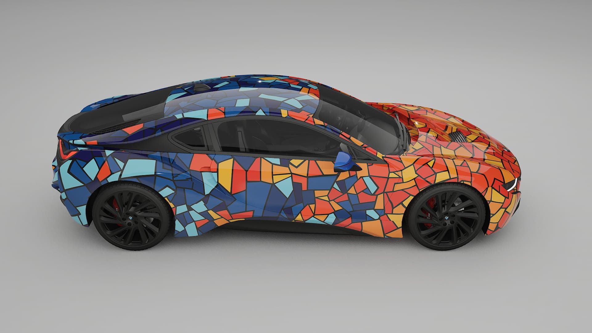 BMW I8 I12 BARCELONA – Designový Wrap PPF Fólie na auto - tisknutelný polyuretan