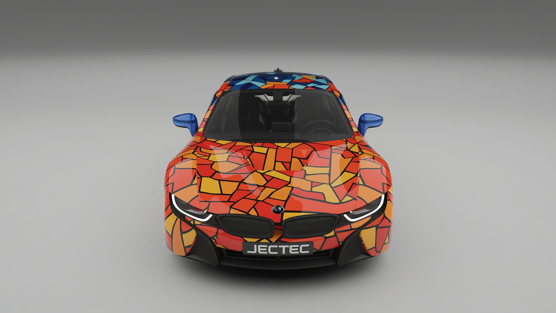 BMW I8 I12 BARCELONA – Designový Wrap PPF Fólie na auto - tisknutelný polyuretan