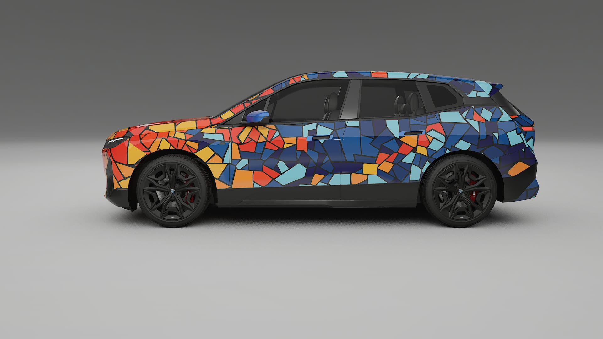 BMW iX M60 BARCELONA – Designový Wrap PPF Fólie na auto - tisknutelný polyuretan