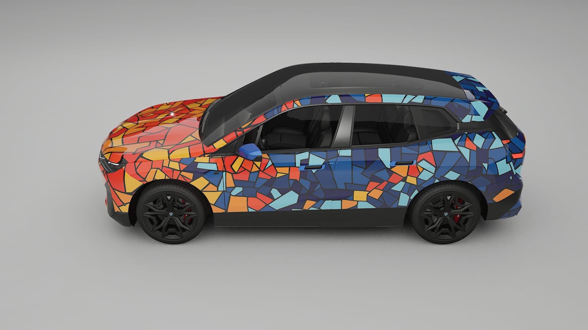 BMW iX M60 BARCELONA – Designový Wrap PPF Fólie na auto - tisknutelný polyuretan