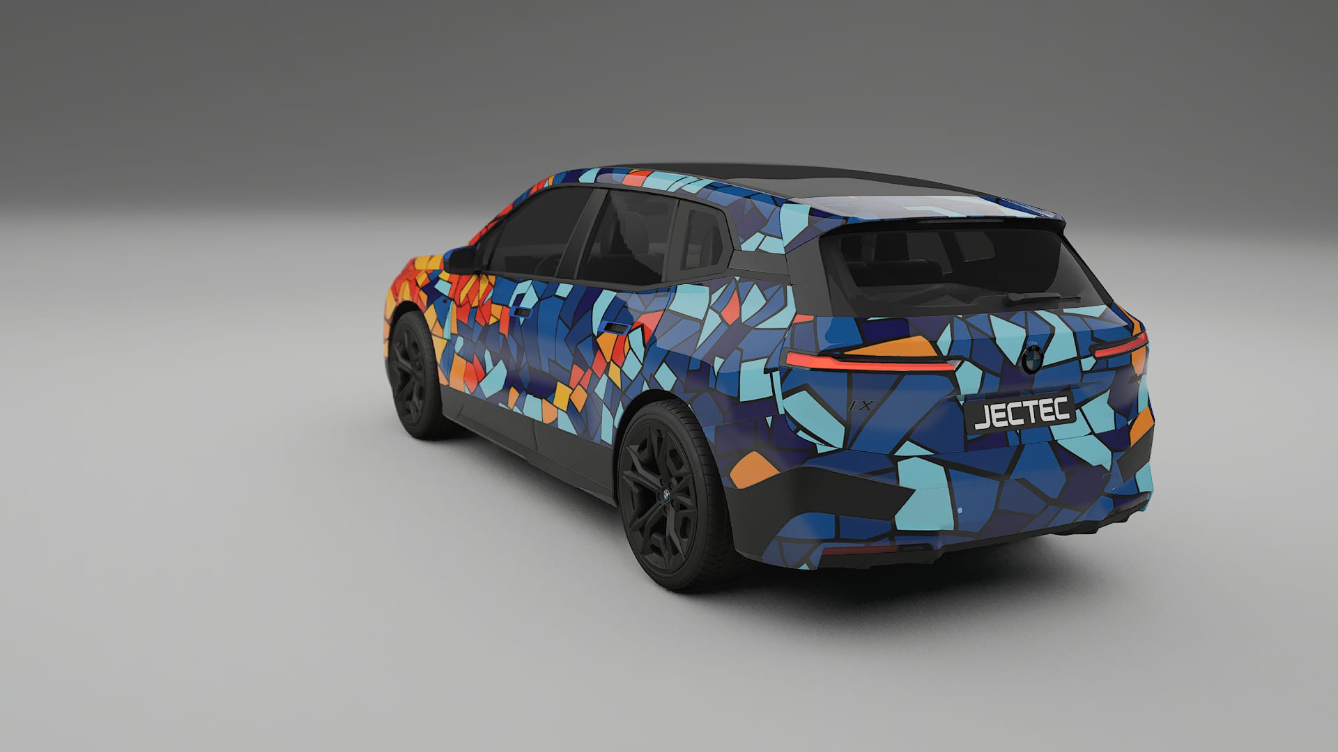 BMW iX M60 BARCELONA – Designový Wrap PPF Fólie na auto - tisknutelný polyuretan